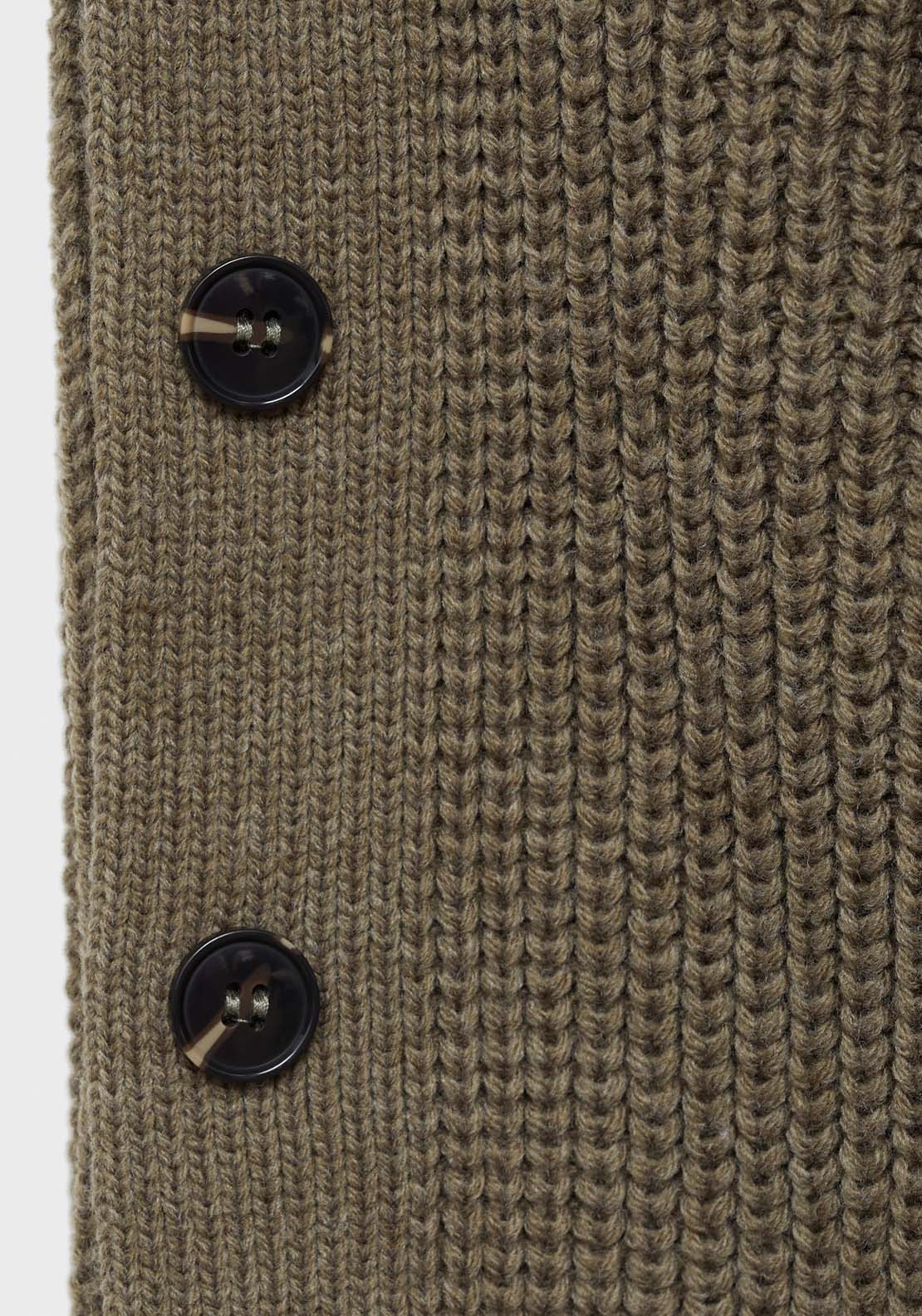 Mango Buttons detail knit sweater - Beige/khaki 6 Shaws Department Stores