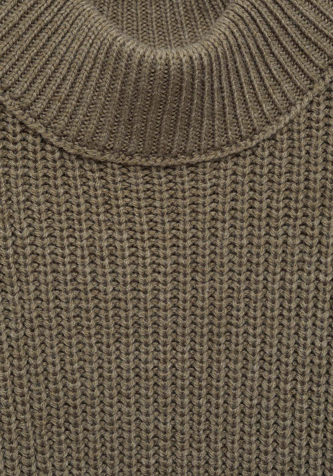Mango Buttons detail knit sweater - Beige/khaki 7 Shaws Department Stores