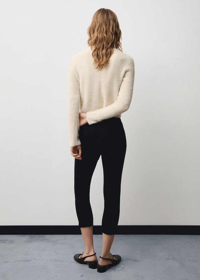 Mango Long-sleeved sweater with glitter detail - Light Beige 2 Shaws Department Stores