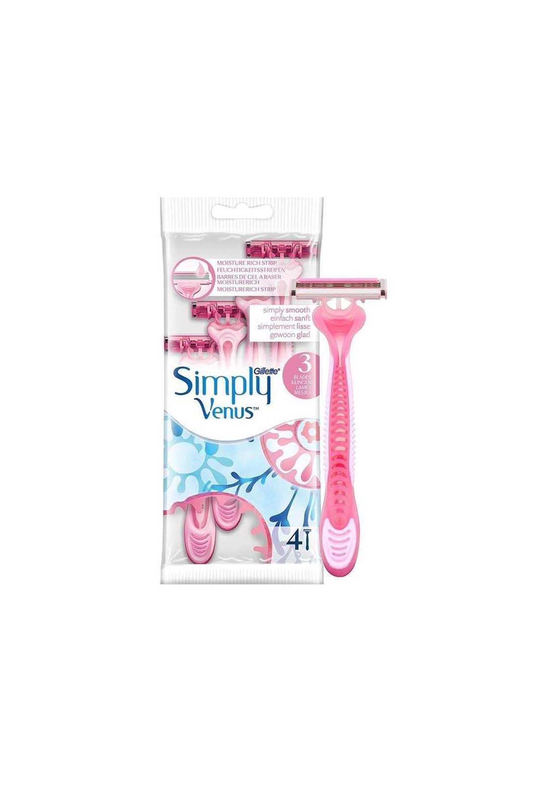 Gillette Disposable Simply Venus 3 blade 4 Pack 1 Shaws Department Stores