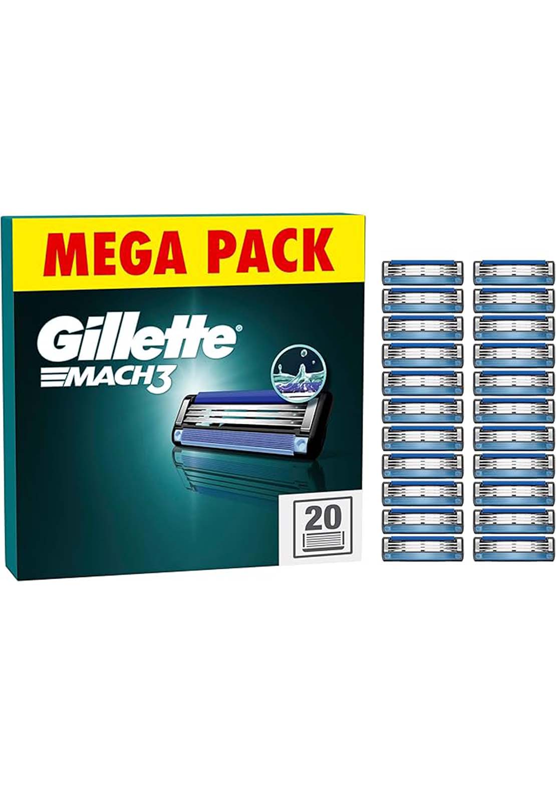 Gillette Mach3 Razor Blades Men - Pack of 20 1 Shaws Department Stores