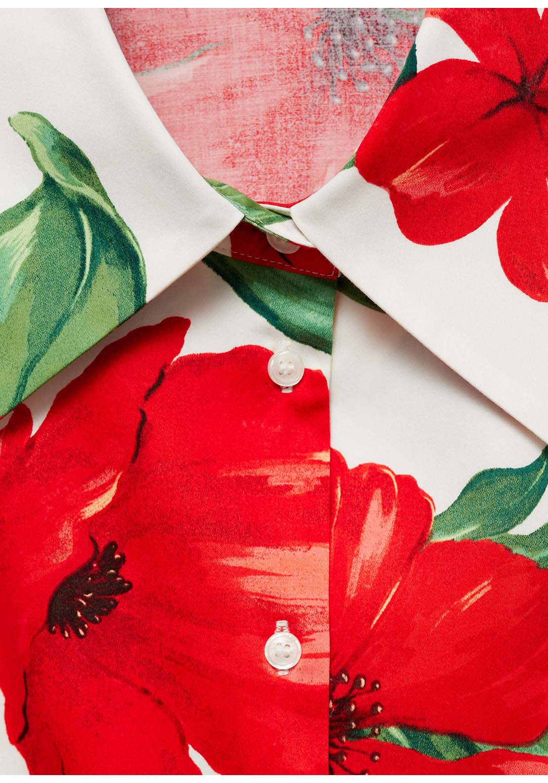 Mango Bow printed shirt - Red 7 Shaws Department Stores