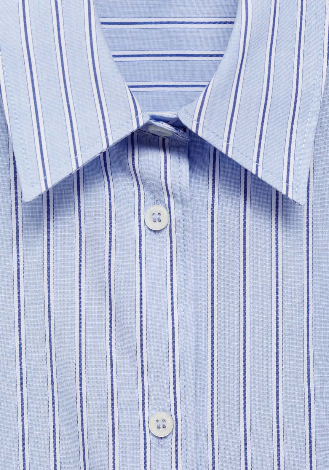 Mango Regular cotton lyocell-blend shirt - Light/pastel Blue 5 Shaws Department Stores