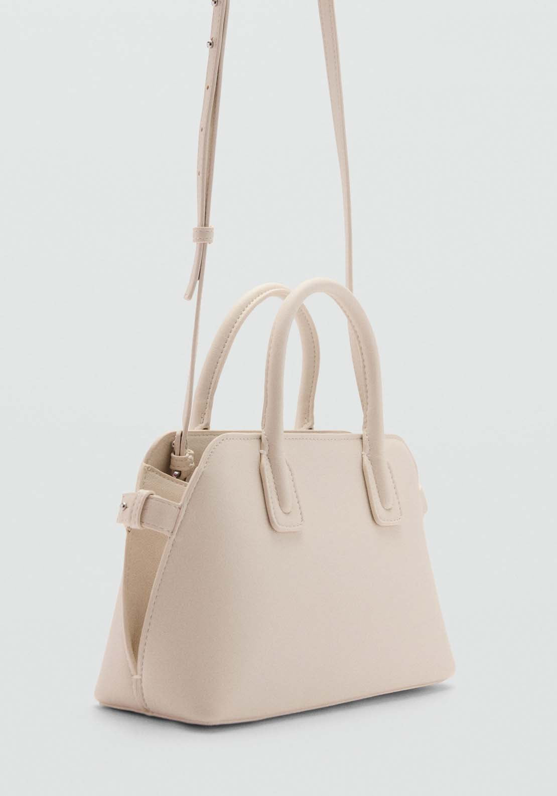 Mango Double-handle bowling bag - Natural 1 Shaws Department Stores