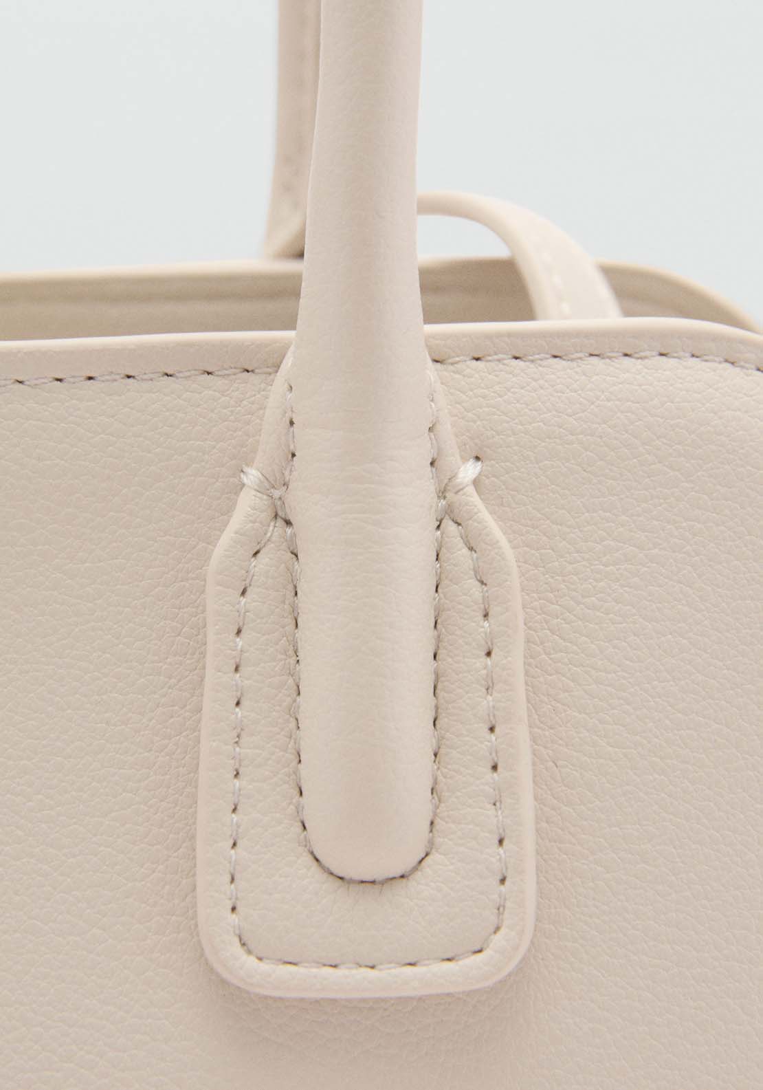 Mango Double-handle bowling bag - Natural 3 Shaws Department Stores