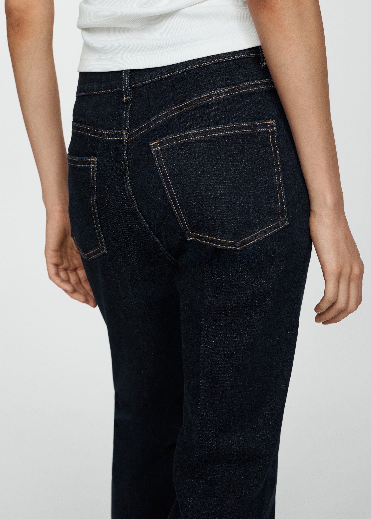 Mango Violet high-rise flared jeans - Open Blue 5 Shaws Department Stores