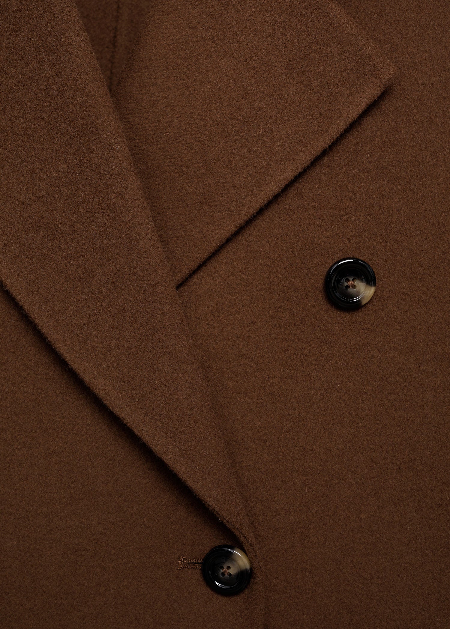 Mango Handmade oversized wool coat - Dark Brown 7 Shaws Department Stores