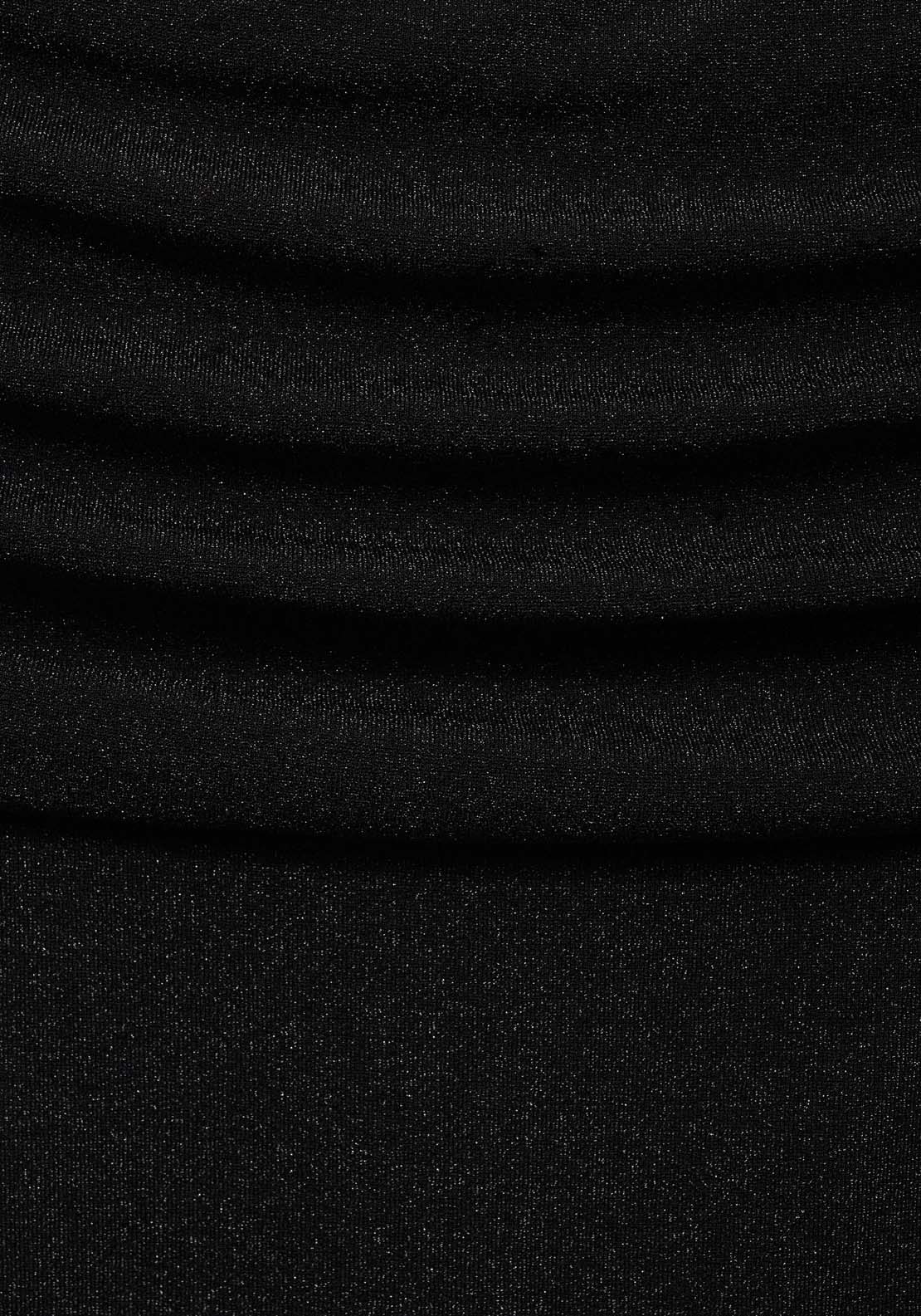 Mango Lurex off-the-shoulder top - Black 6 Shaws Department Stores