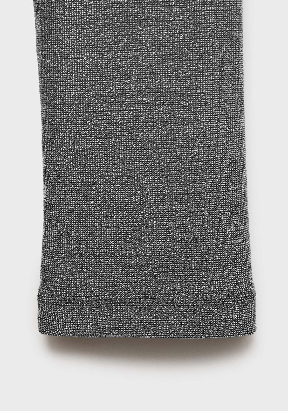 Mango Lurex off-the-shoulder top - Silver 5 Shaws Department Stores