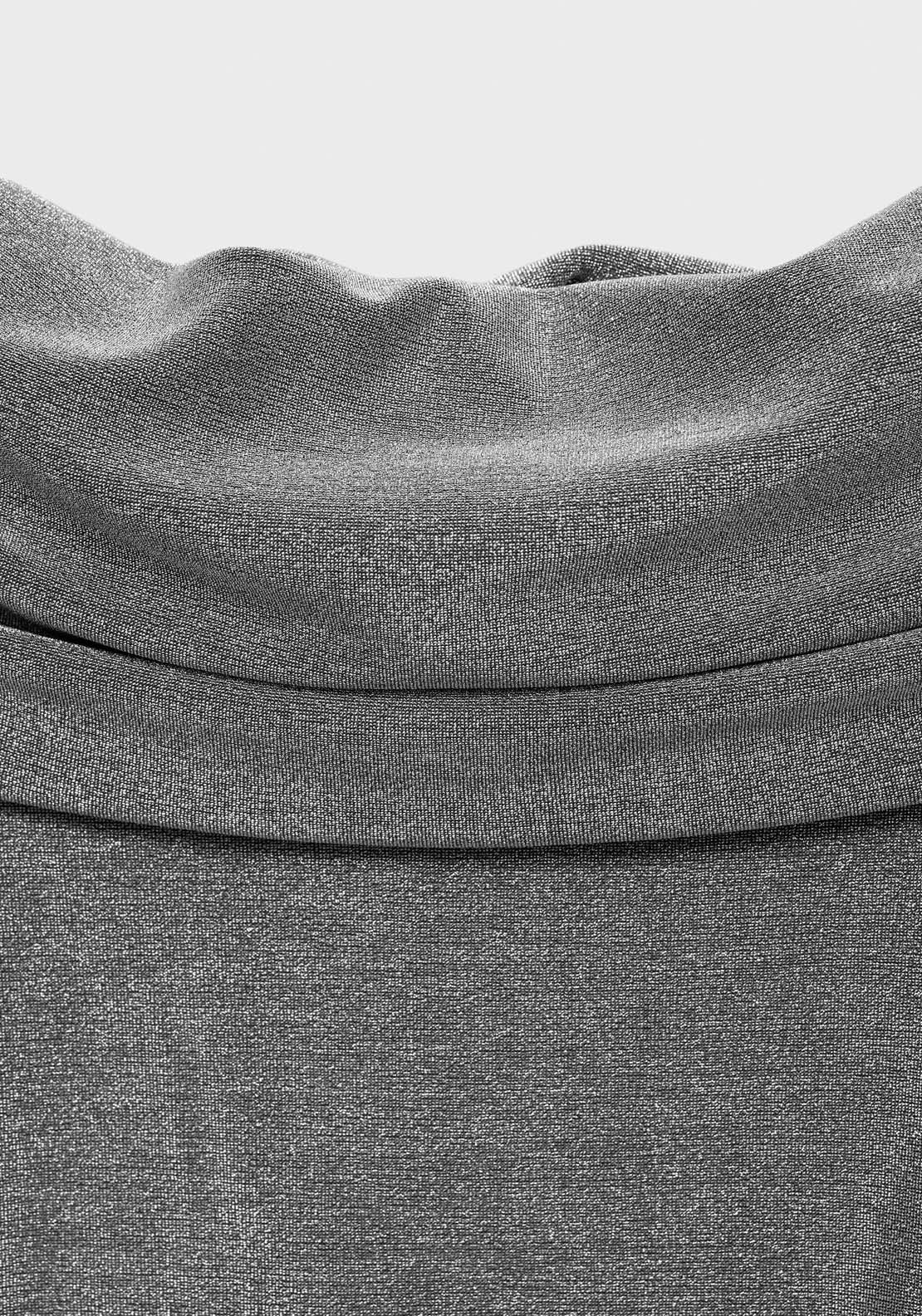 Mango Lurex off-the-shoulder top - Silver 6 Shaws Department Stores
