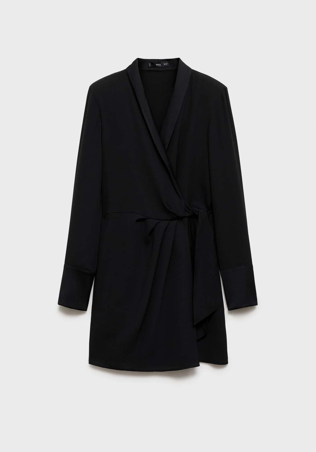Mango Bow wrap dress - Black 12 Shaws Department Stores