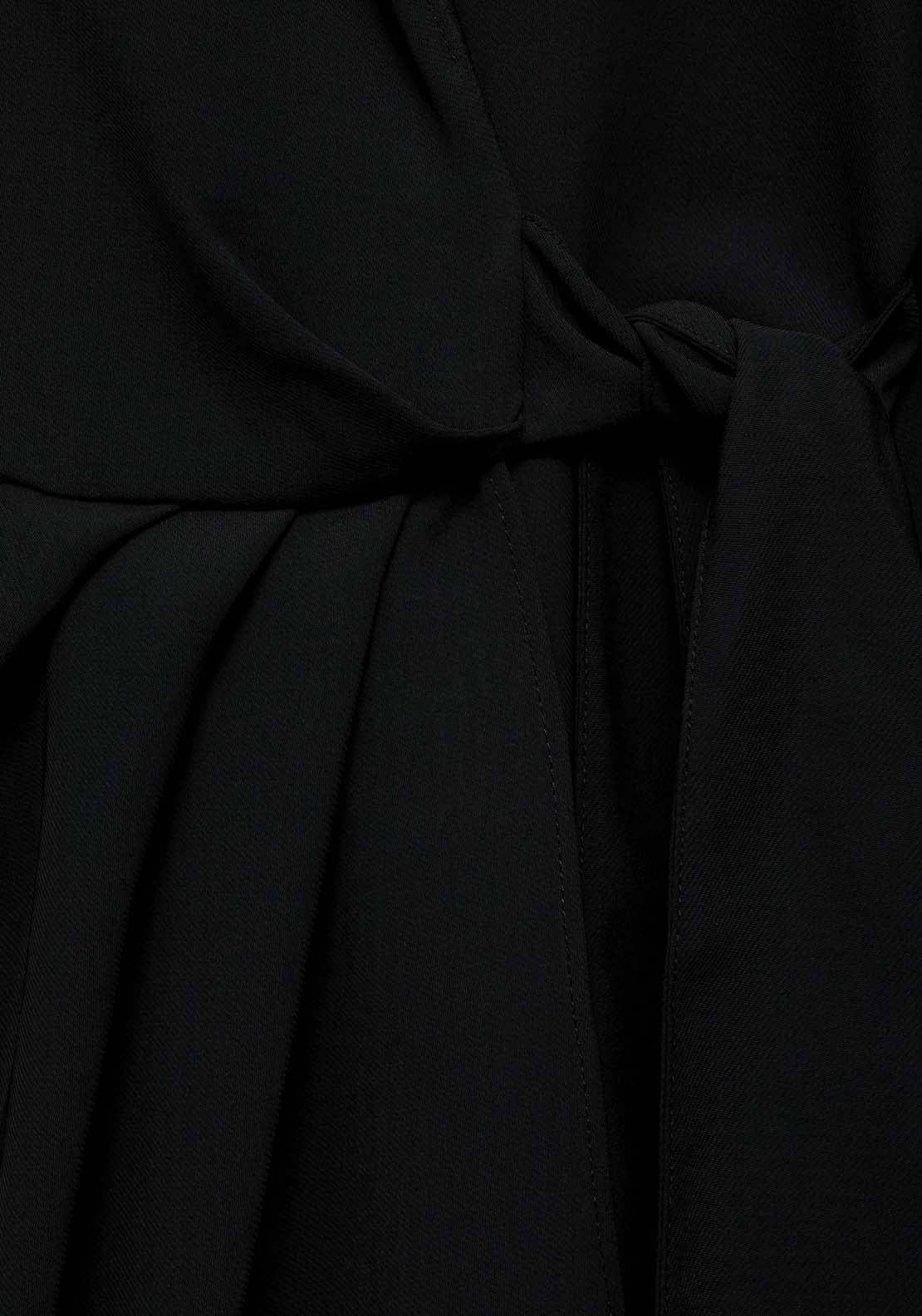 Mango Bow wrap dress - Black 10 Shaws Department Stores