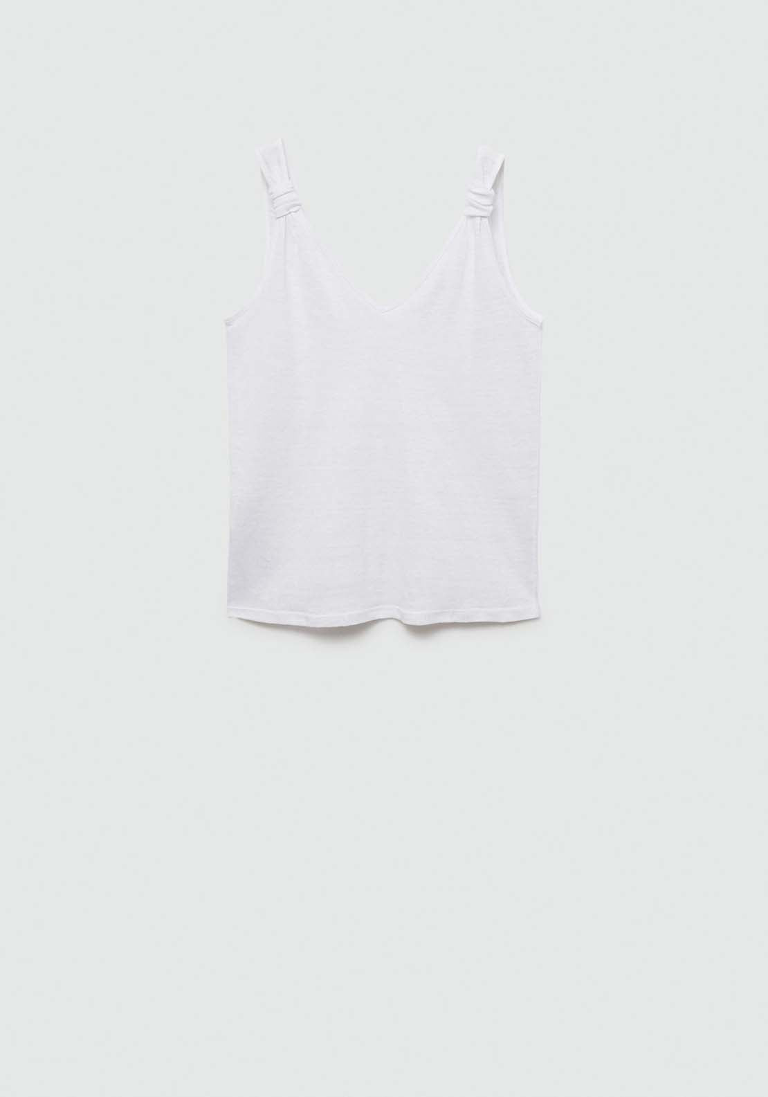 Mango Linen top with knotted straps 8 Shaws Department Stores