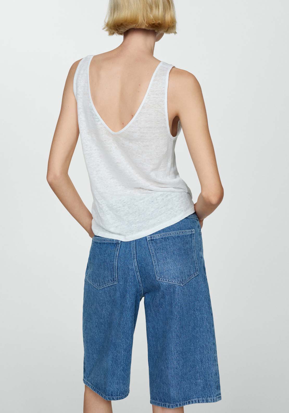 Mango Linen top with knotted straps 4 Shaws Department Stores