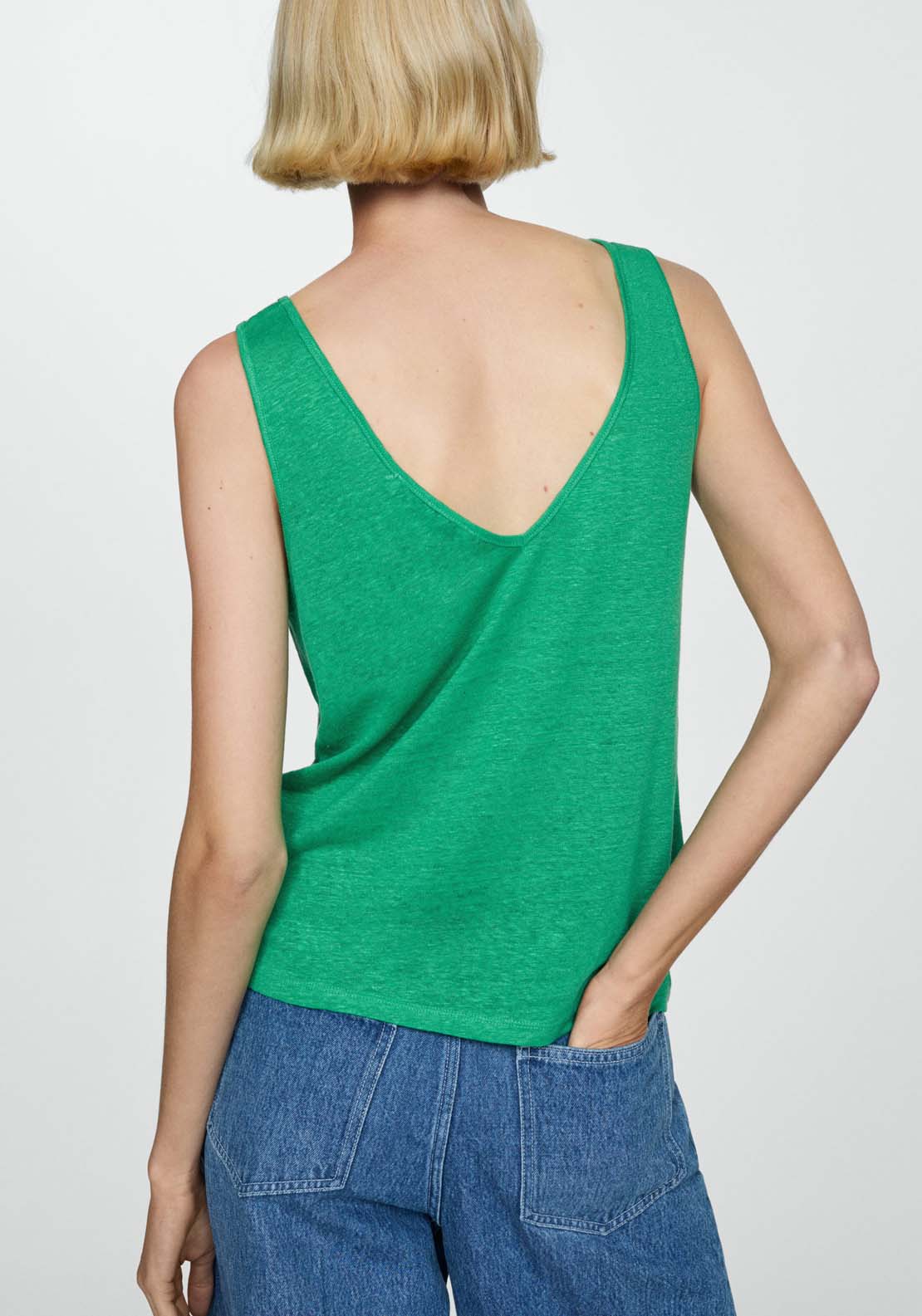 Mango Linen top with knotted straps 3 Shaws Department Stores