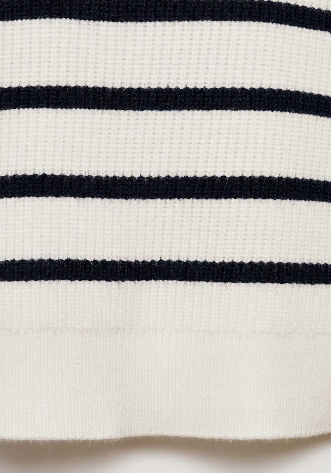 Mango Striped sweater with zip - Navy 8 Shaws Department Stores