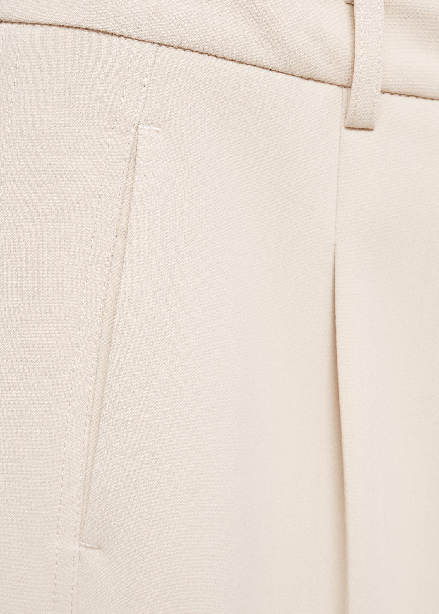Mango Pleated straight trousers - Light Beige 6 Shaws Department Stores