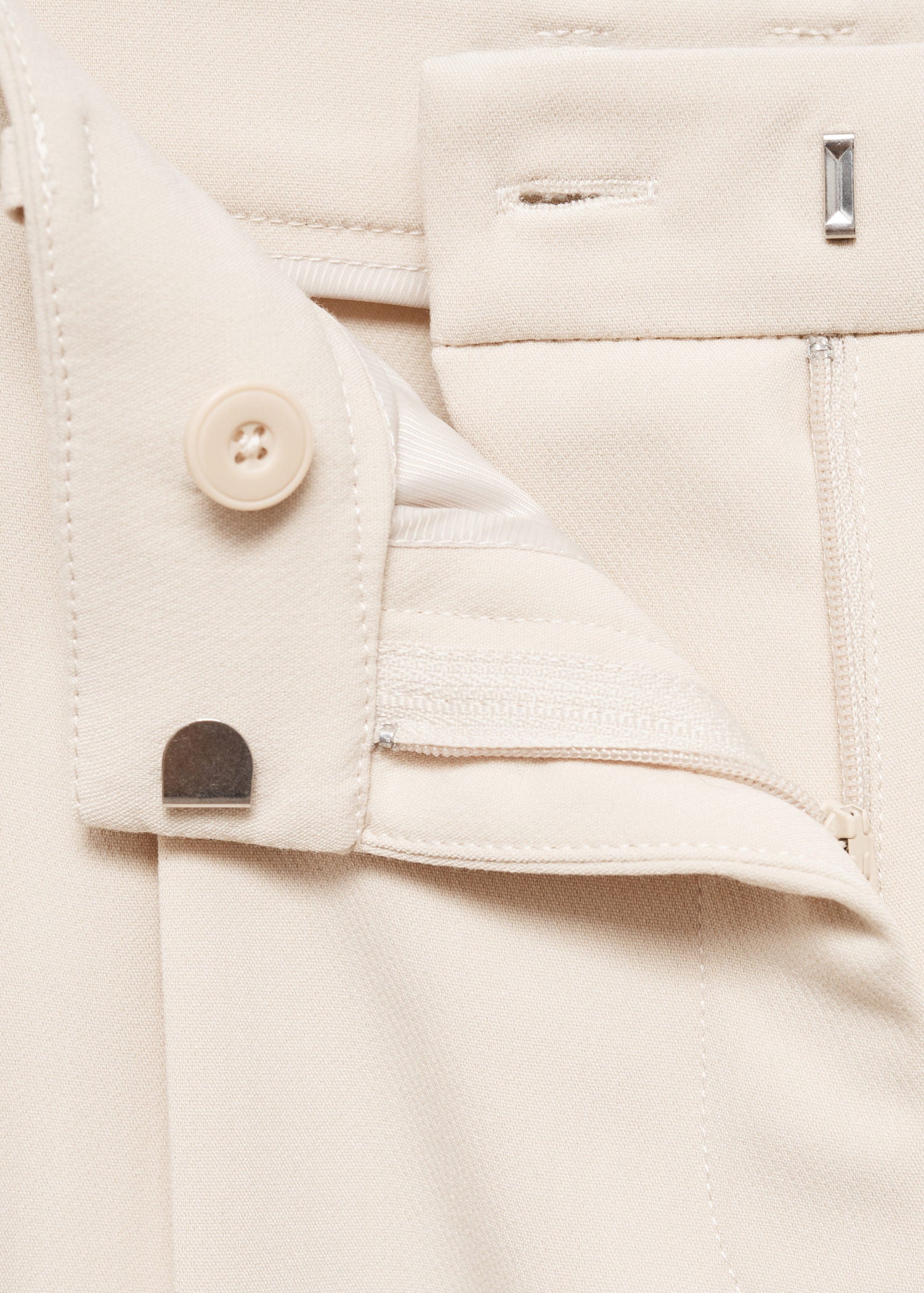 Mango Pleated straight trousers - Light Beige 5 Shaws Department Stores