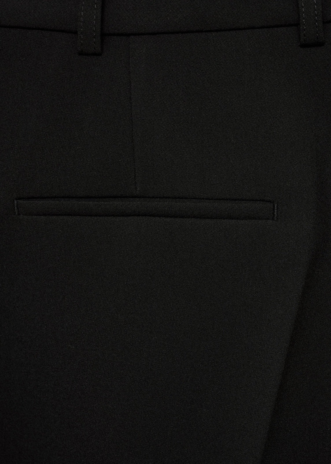 Mango Pleated straight trousers - Black 6 Shaws Department Stores