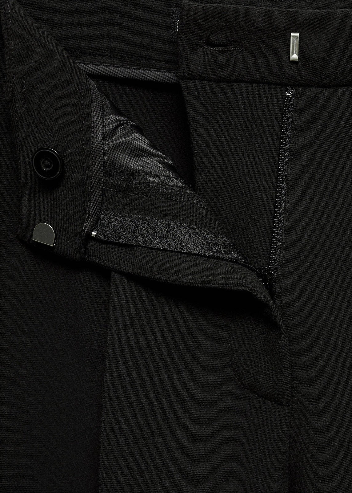 Mango Pleated straight trousers - Black 5 Shaws Department Stores