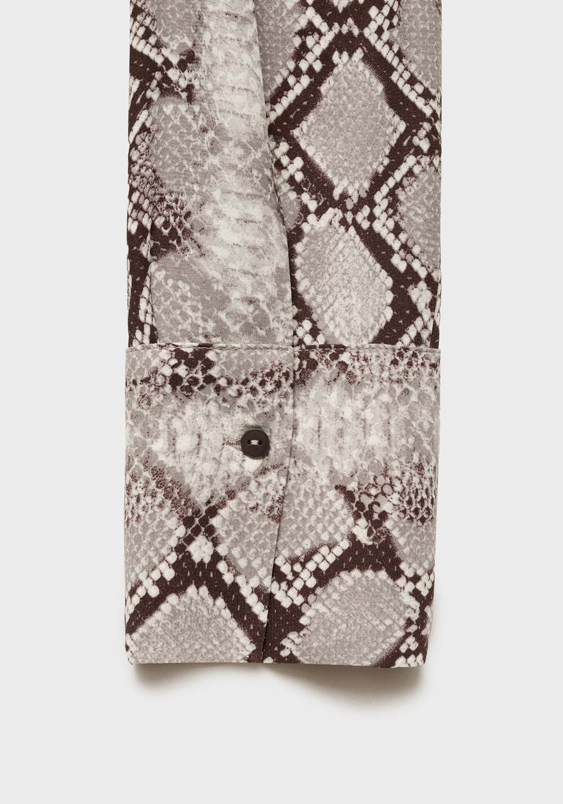 Mango Snake print shirt - Brown 9 Shaws Department Stores