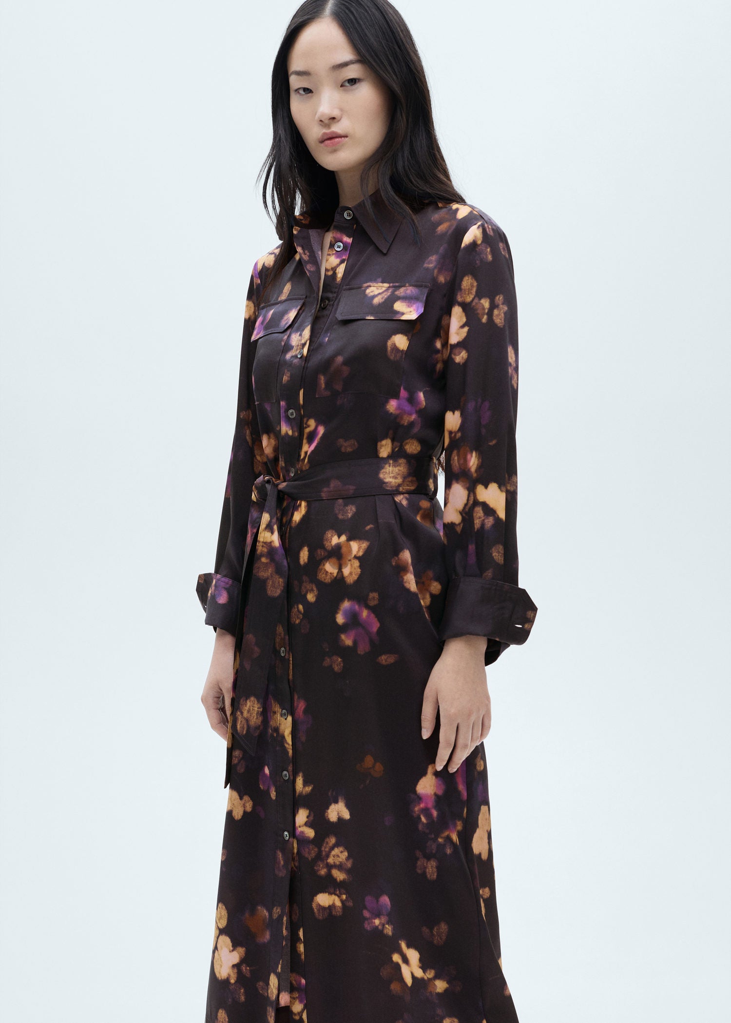 Mango Printed shirt dress - Medium Purple 6 Shaws Department Stores