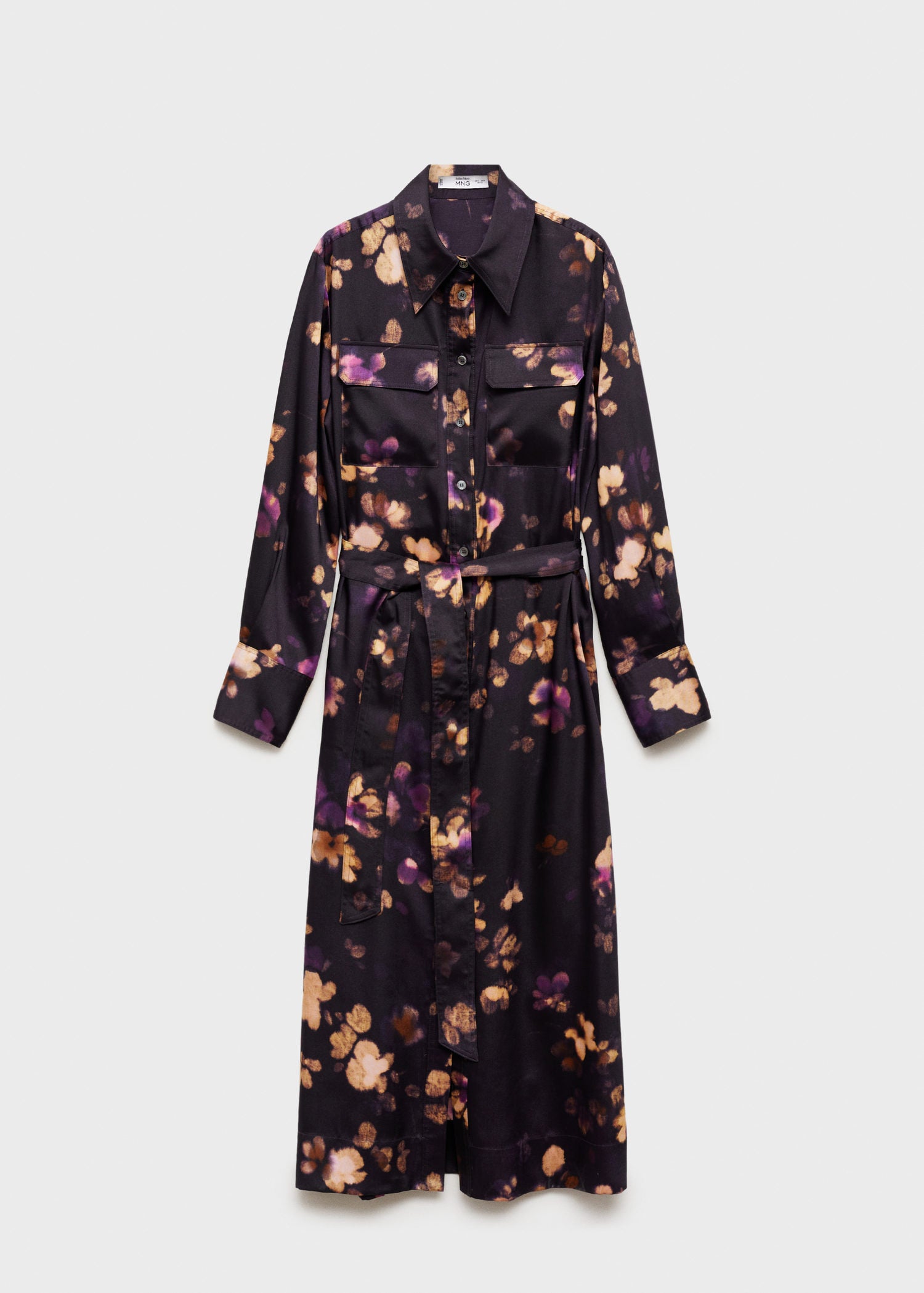 Mango Printed shirt dress - Medium Purple 4 Shaws Department Stores