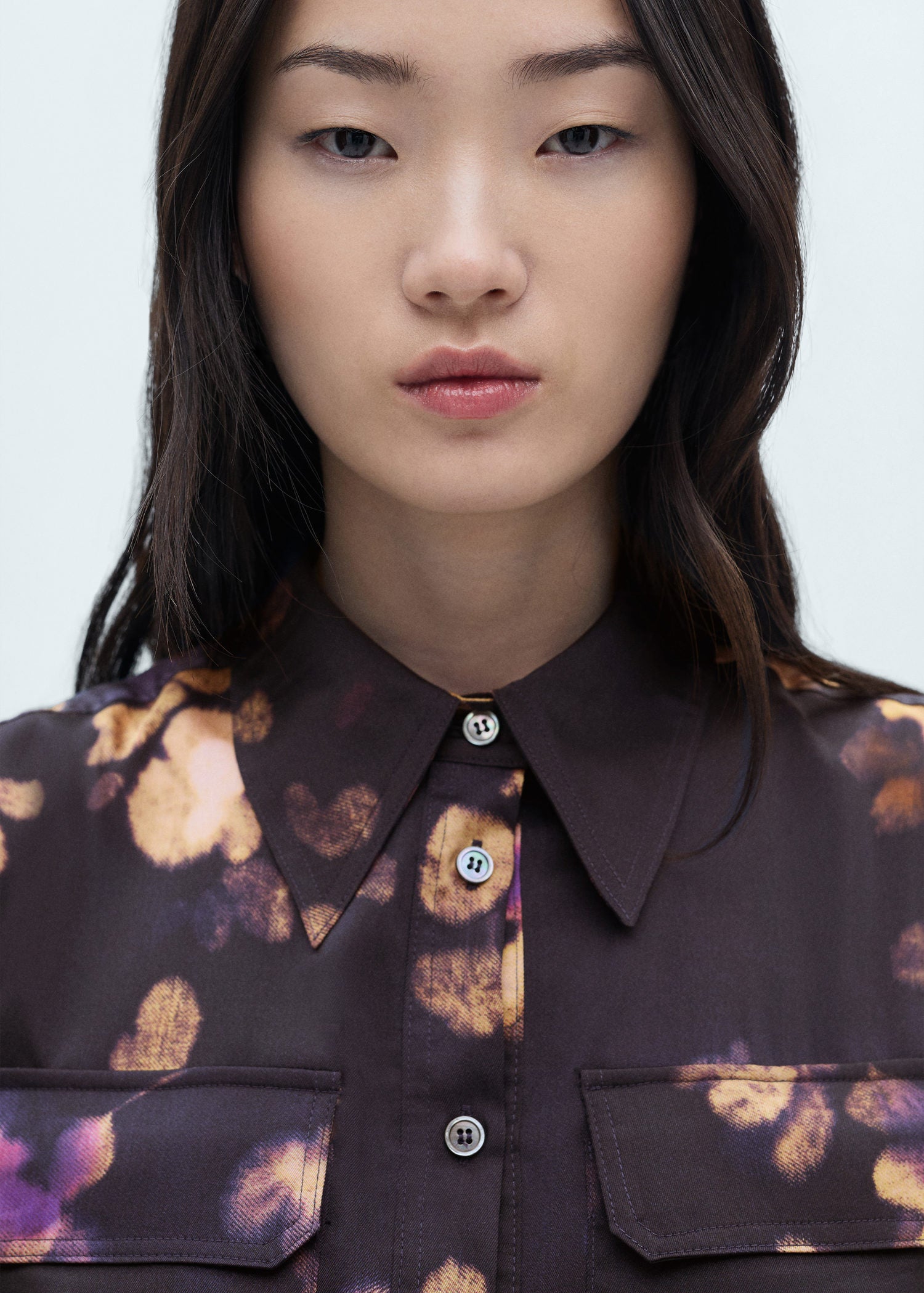 Mango Printed shirt dress - Medium Purple 8 Shaws Department Stores