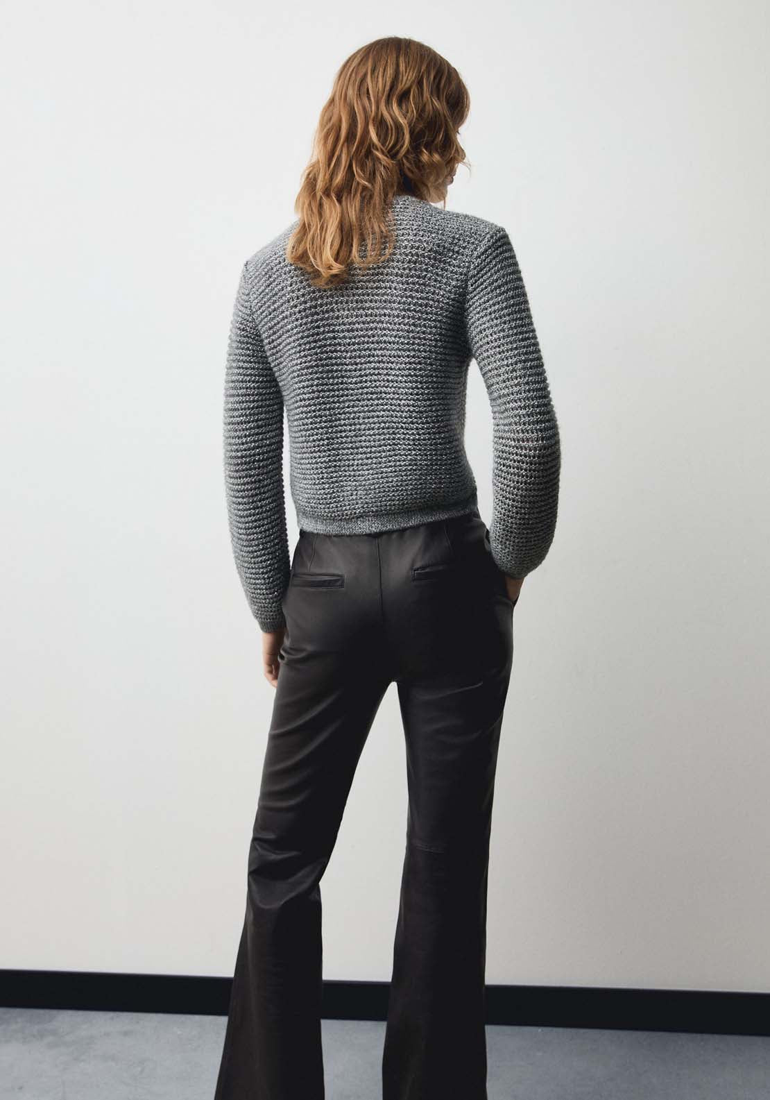 Mango Long sleeve short buttoned cardigan - Silver 4 Shaws Department Stores