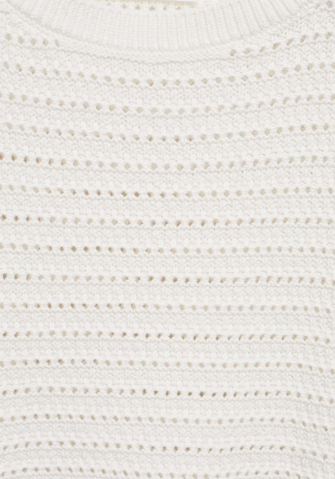 Mango Knitted sweater with openwork details 5 Shaws Department Stores