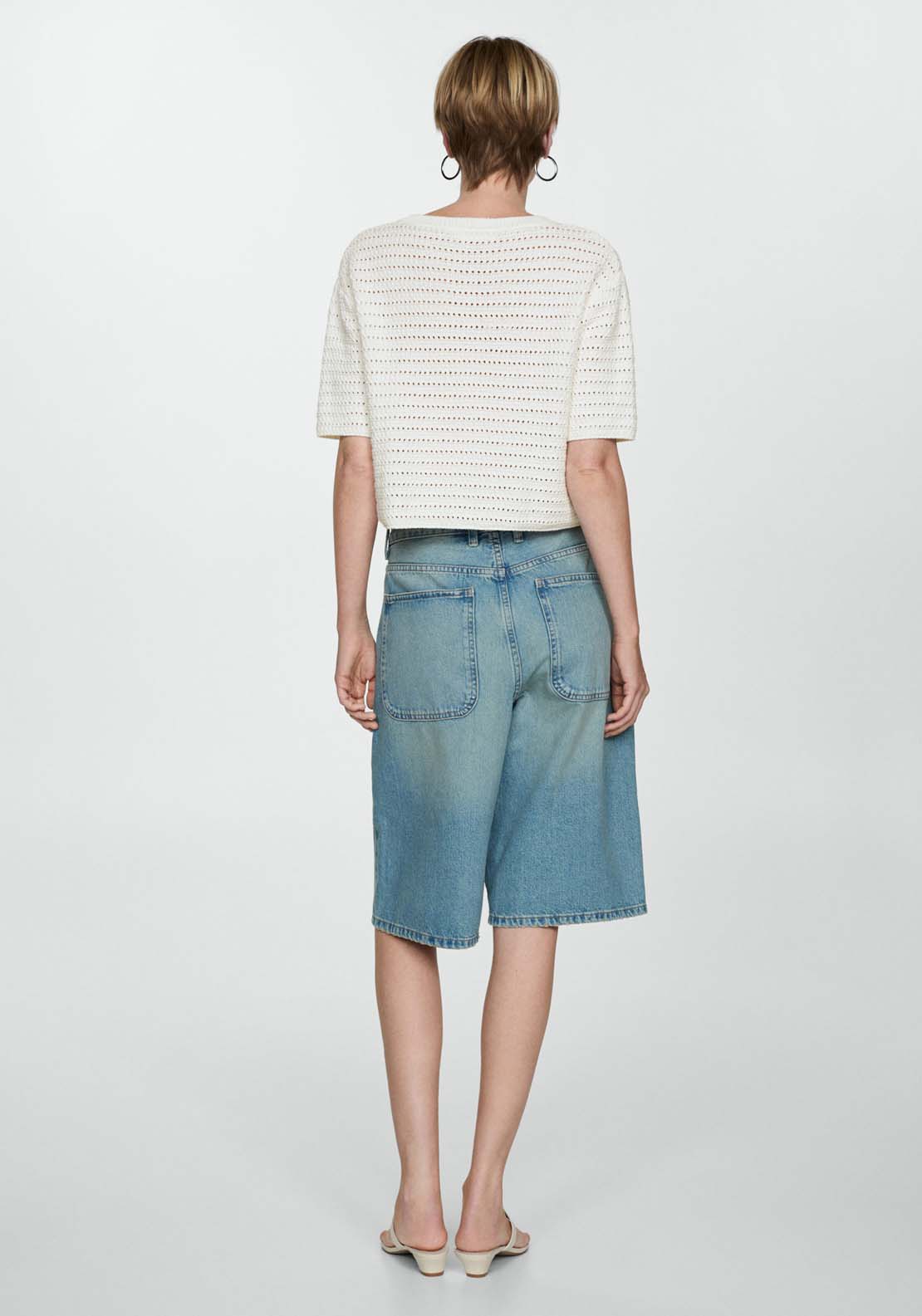 Mango Knitted sweater with openwork details 3 Shaws Department Stores