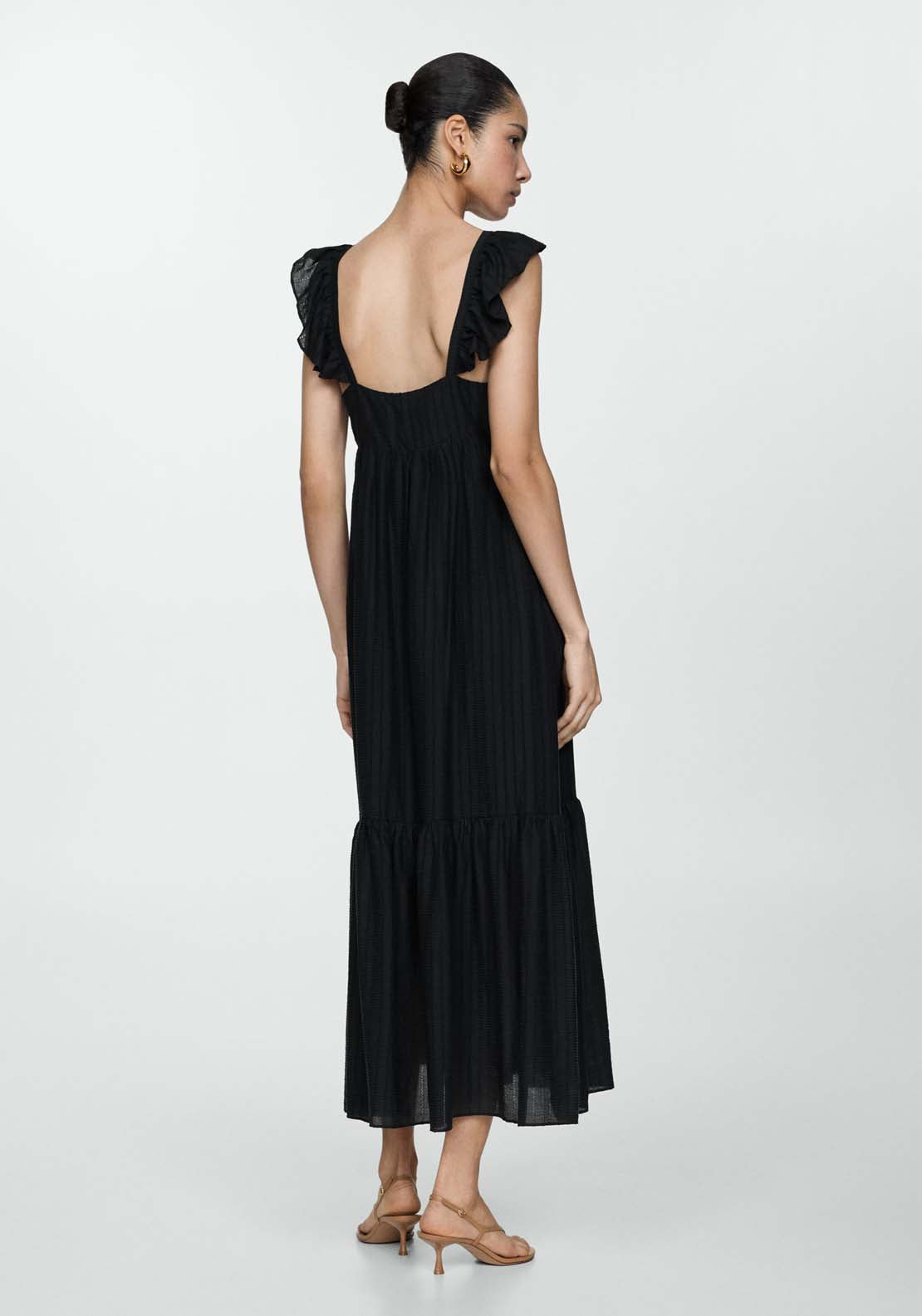 Mango Ruffled printed dress 2 Shaws Department Stores