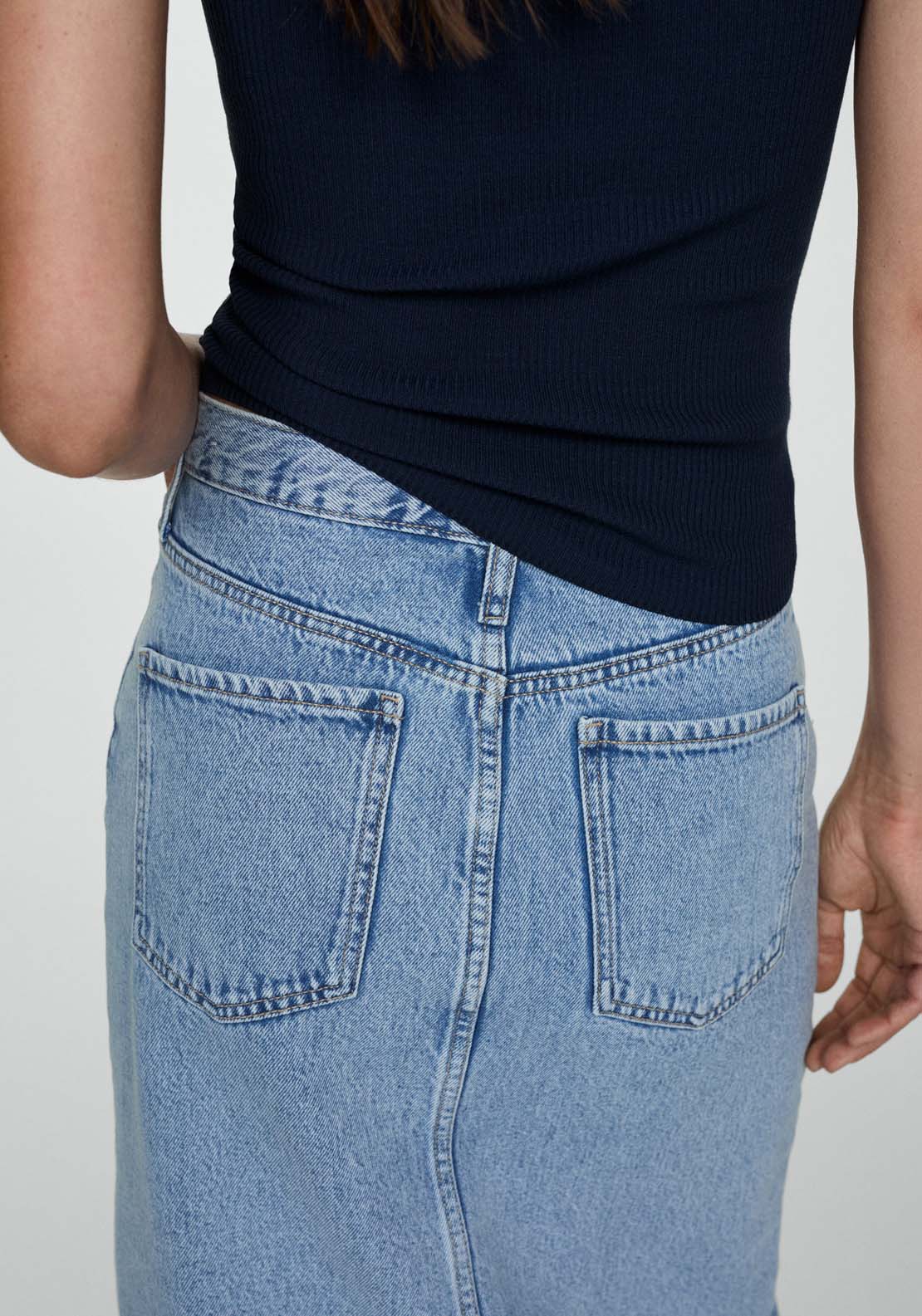 Mango Slit denim skirt 5 Shaws Department Stores