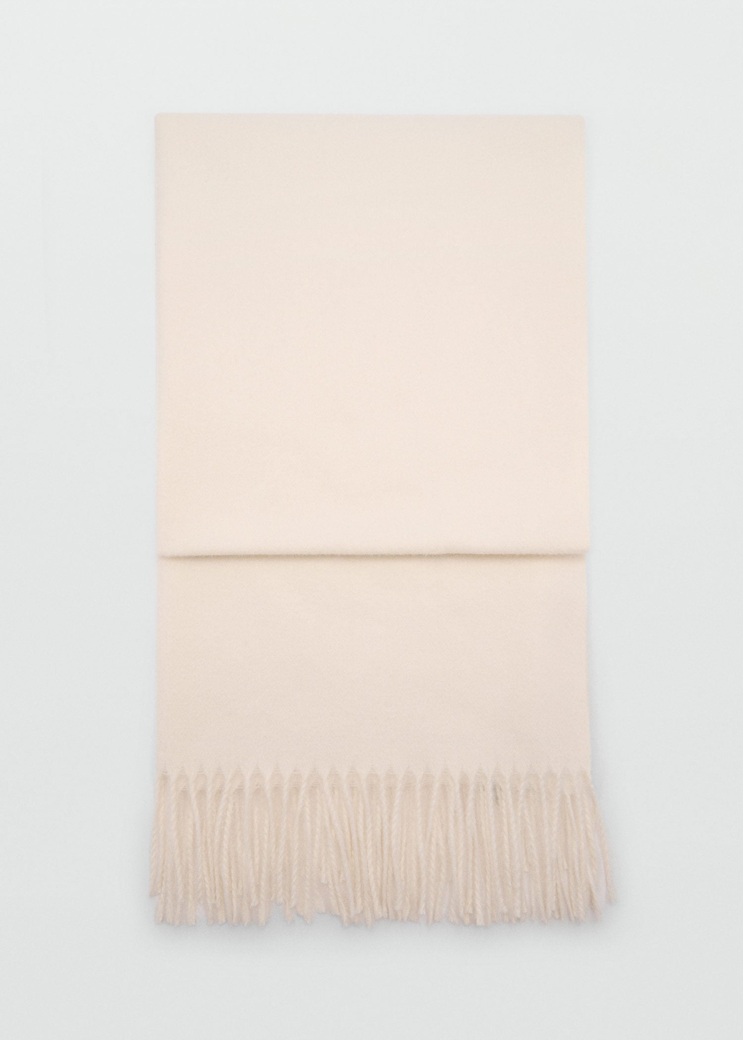 Mango Fringed edge scarf - Light Beige 1 Shaws Department Stores