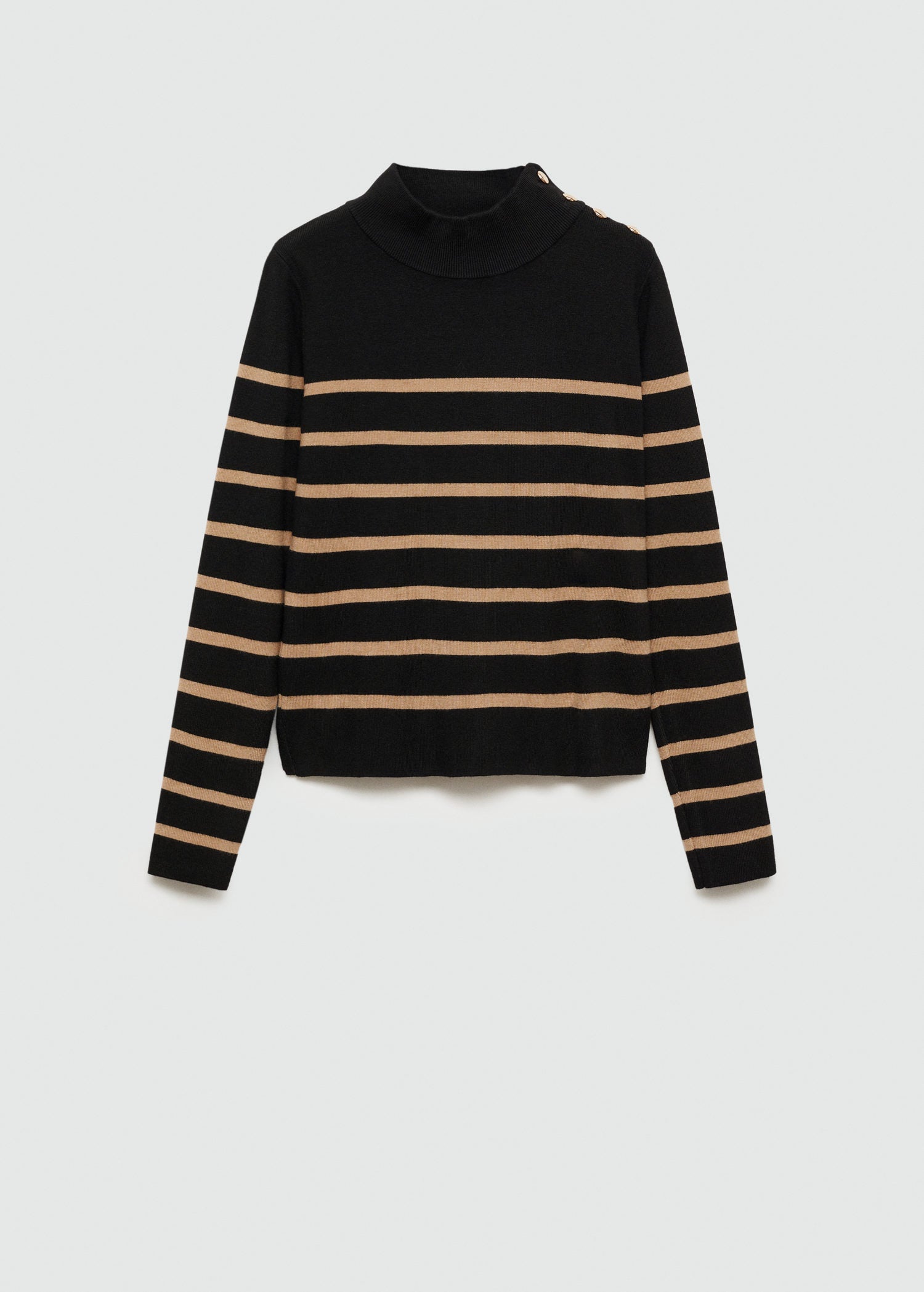 Mango Sweater with shoulder buttons - Medium Brown 5 Shaws Department Stores