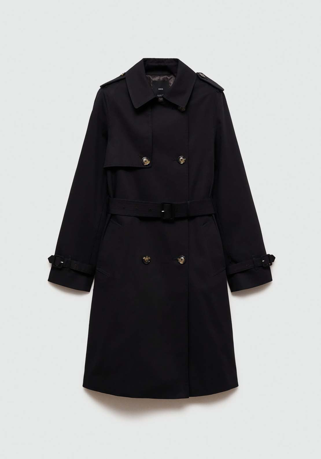 Classic black trench coat best sale