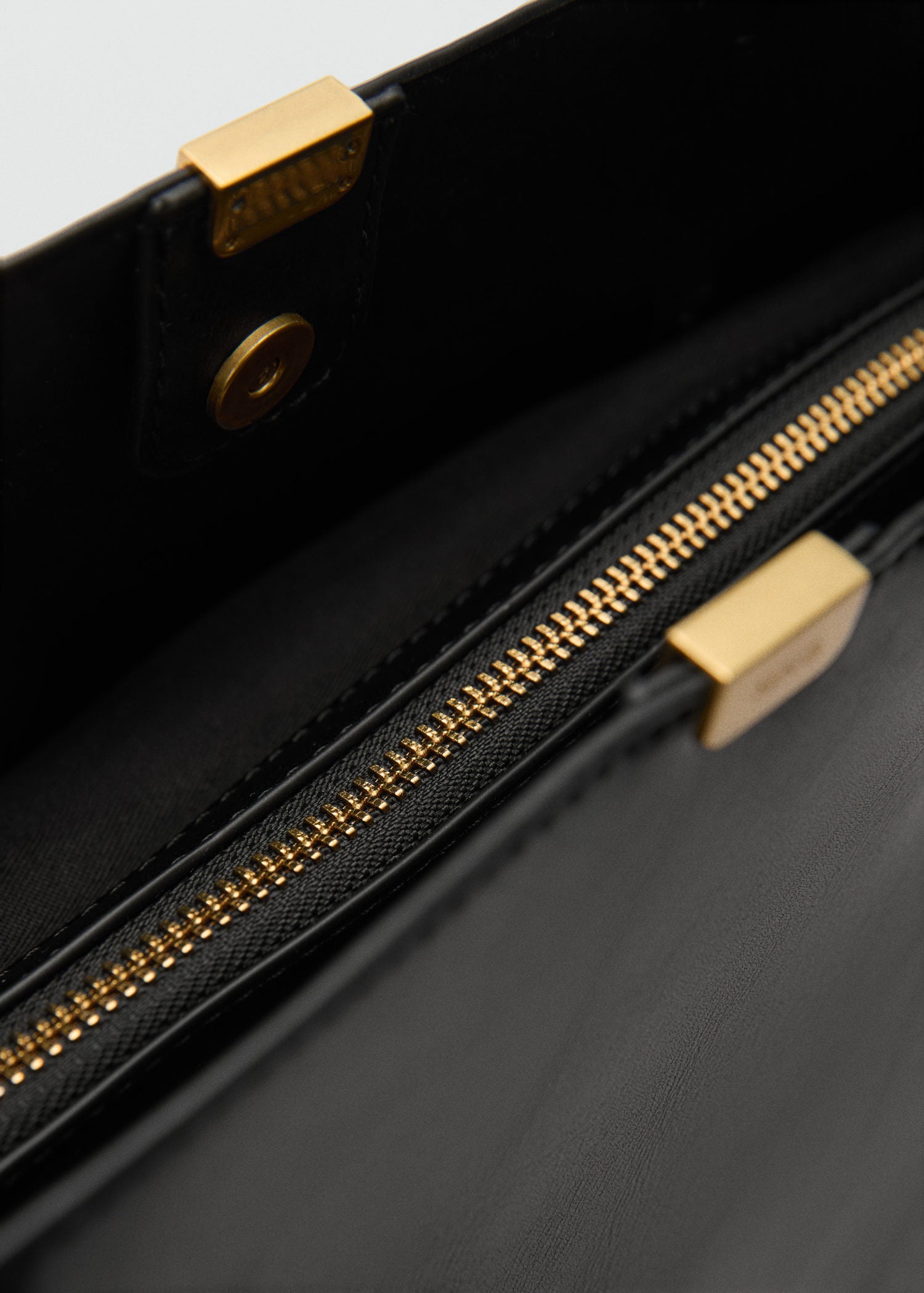 Mango Metal detail shopper bag - Black 3 Shaws Department Stores