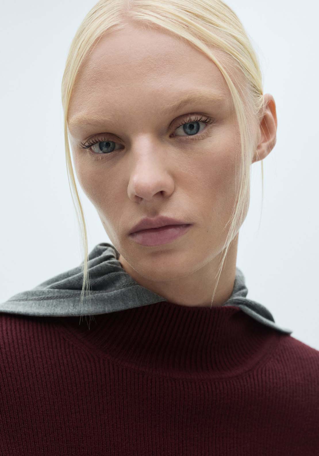 Mango Ribbed round-neck sweater - Dark Red 7 Shaws Department Stores