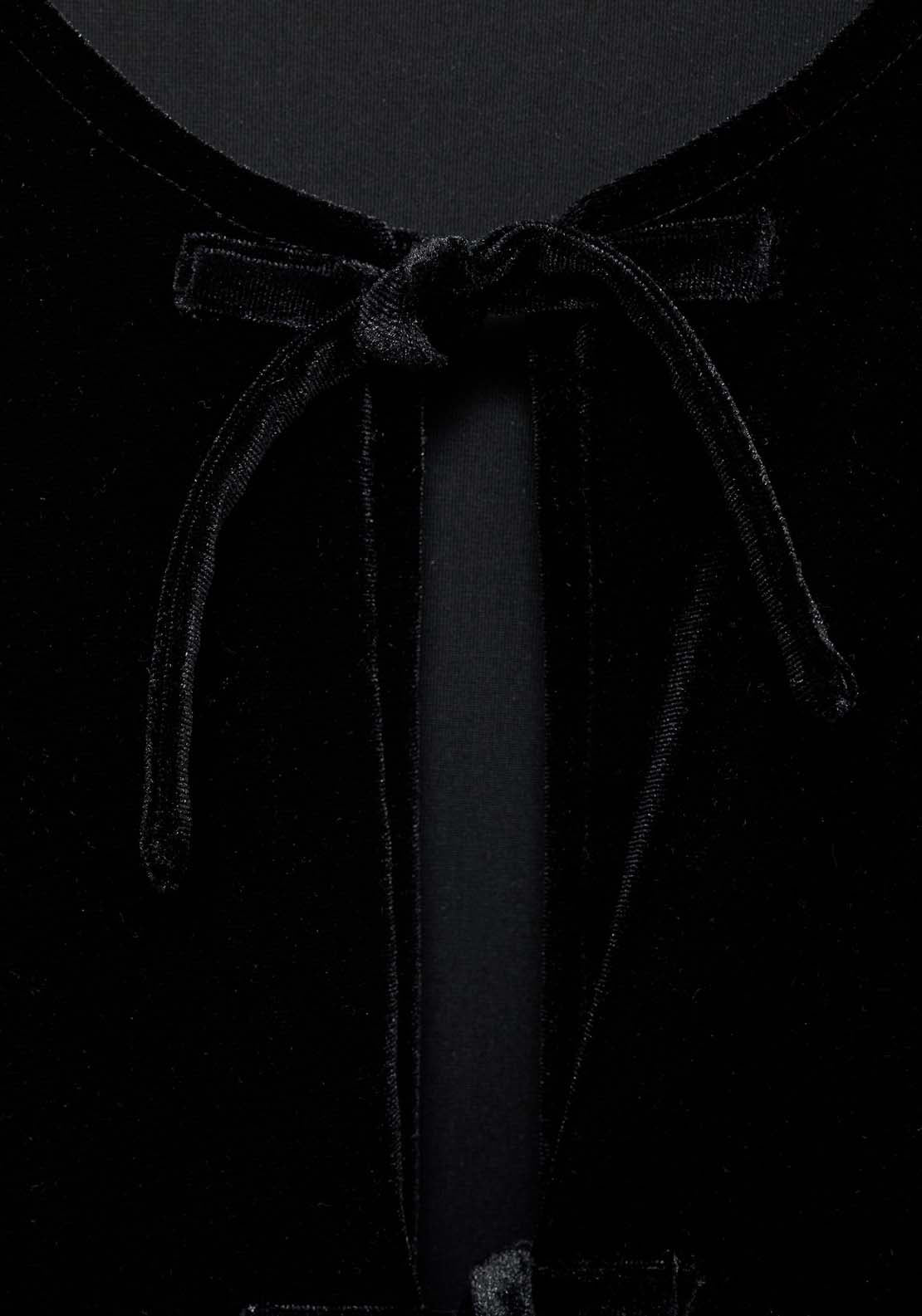 Mango Velvet blouse with bows - Black 7 Shaws Department Stores