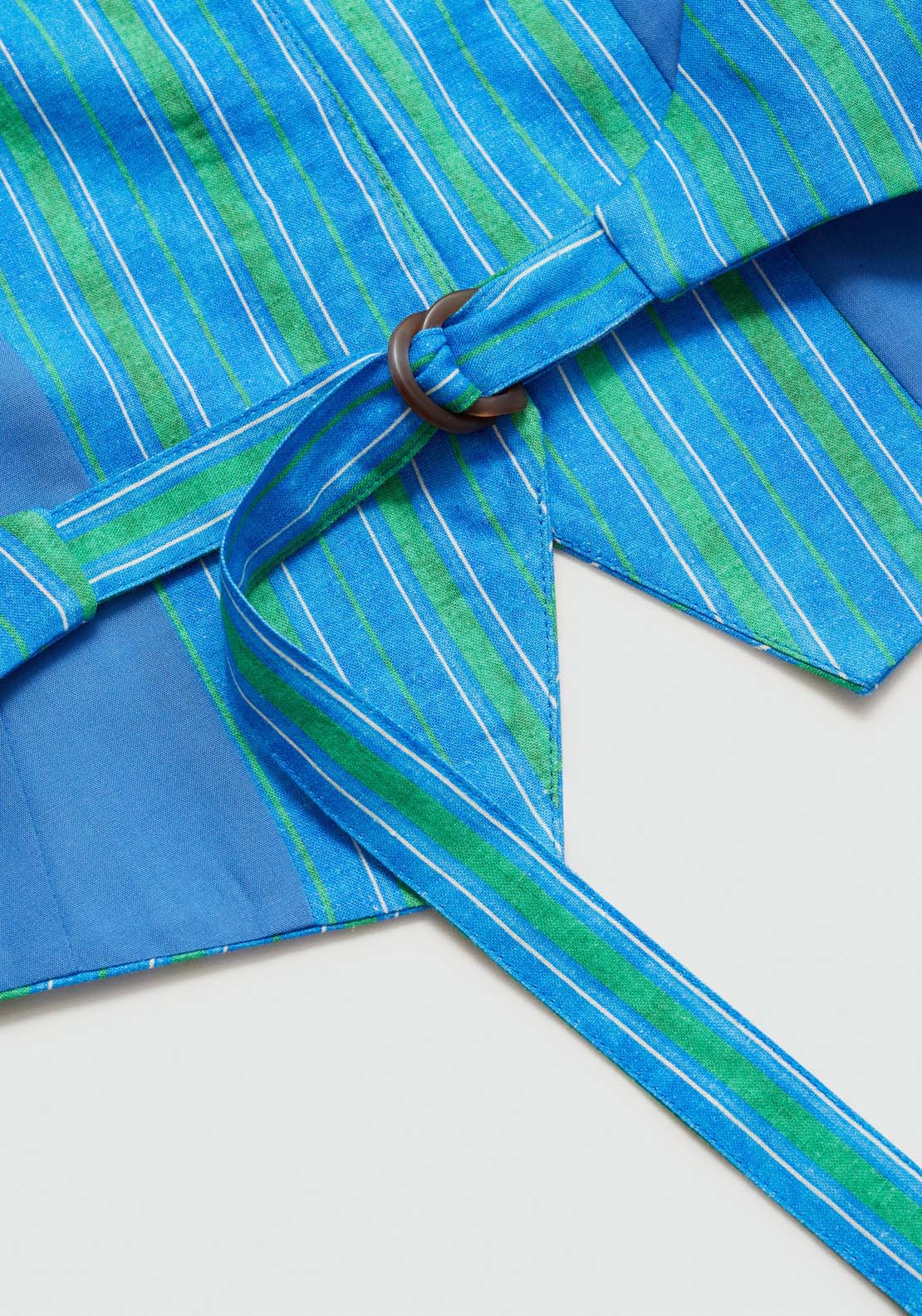 Mango Striped linen printed waistcoat 7 Shaws Department Stores