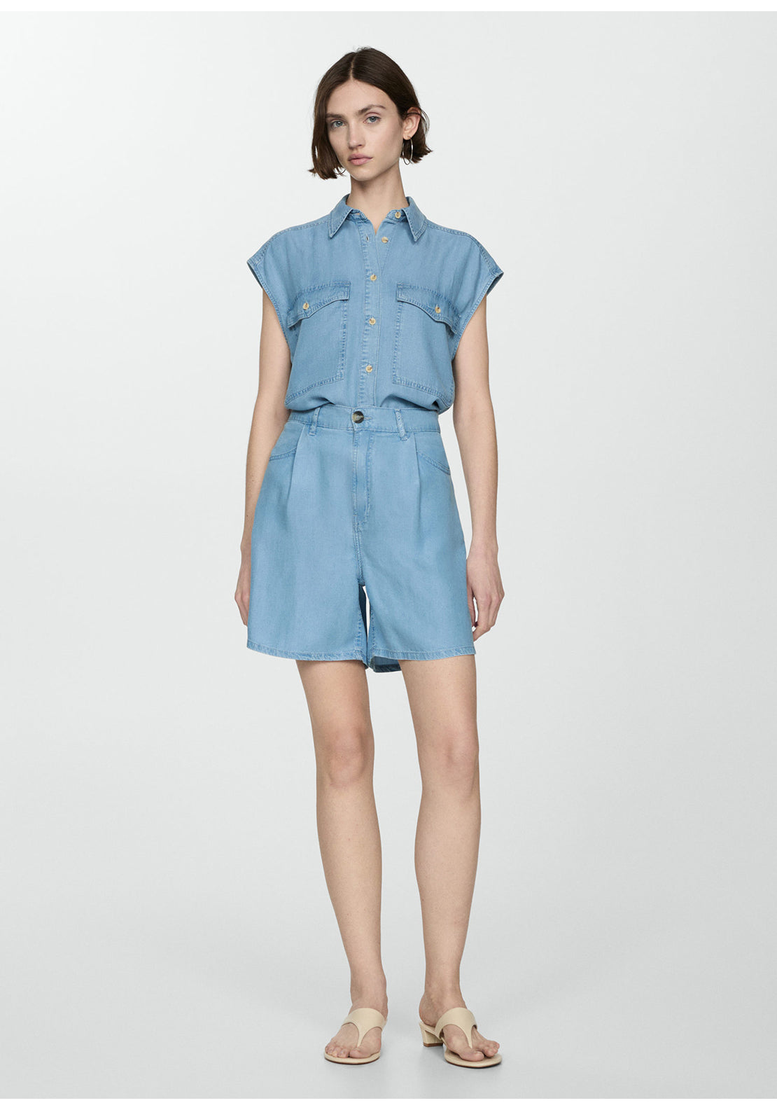 Mango Bermuda lyocell tweezer shorts 6 Shaws Department Stores