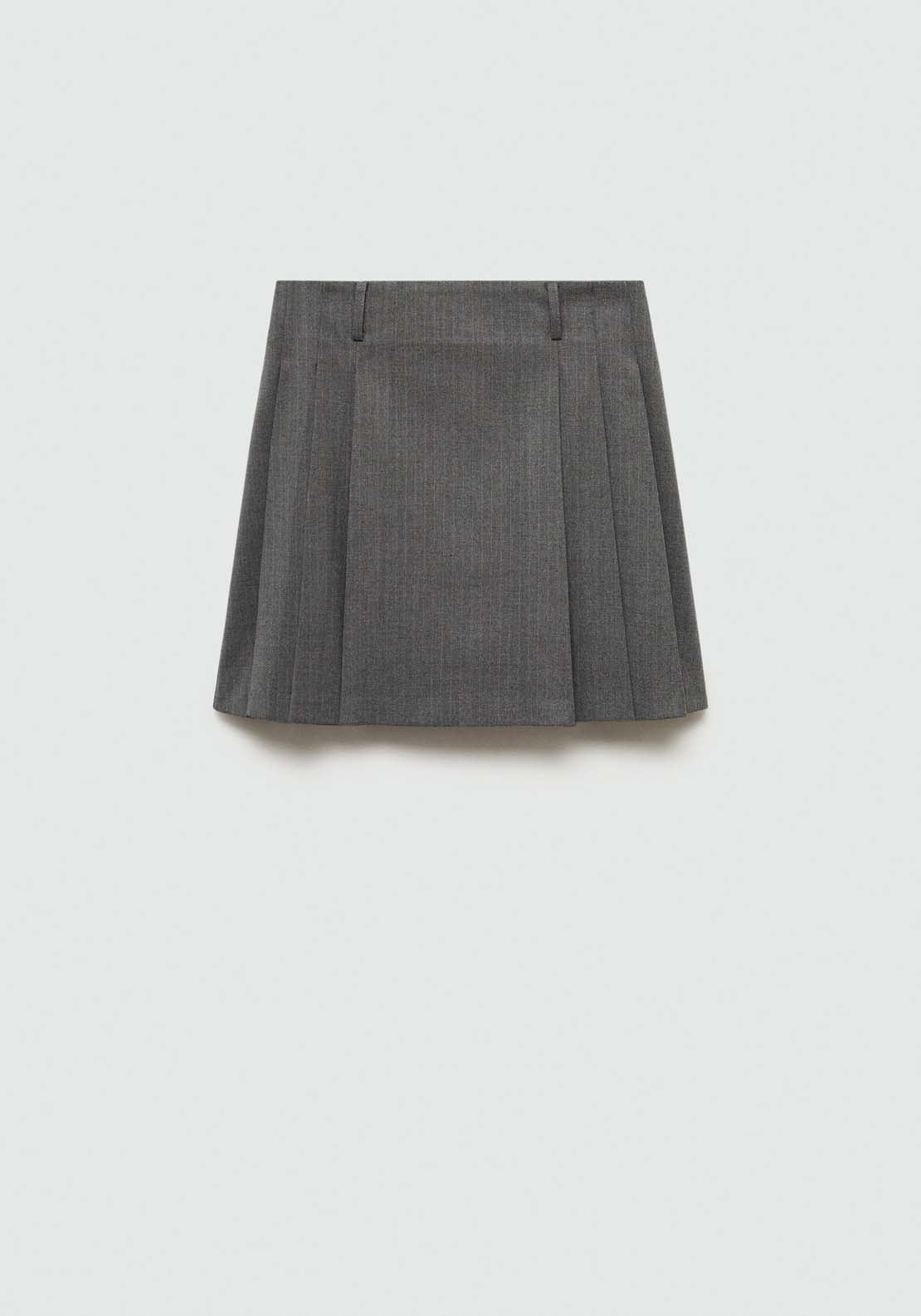 Mango Pinstriped pleated skirt - Gray 7 Shaws Department Stores