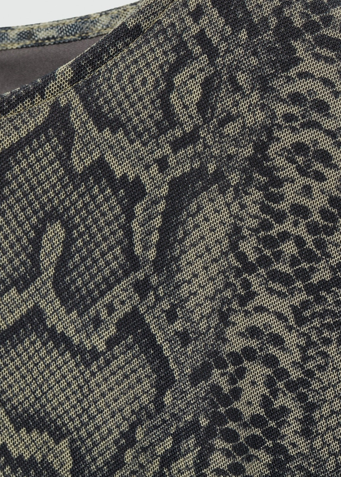 Mango Snake print tulle dress - Gray 3 Shaws Department Stores