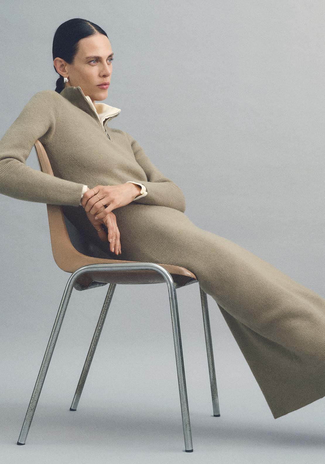 Mango Zip Knitted dress - Beige/khaki 5 Shaws Department Stores