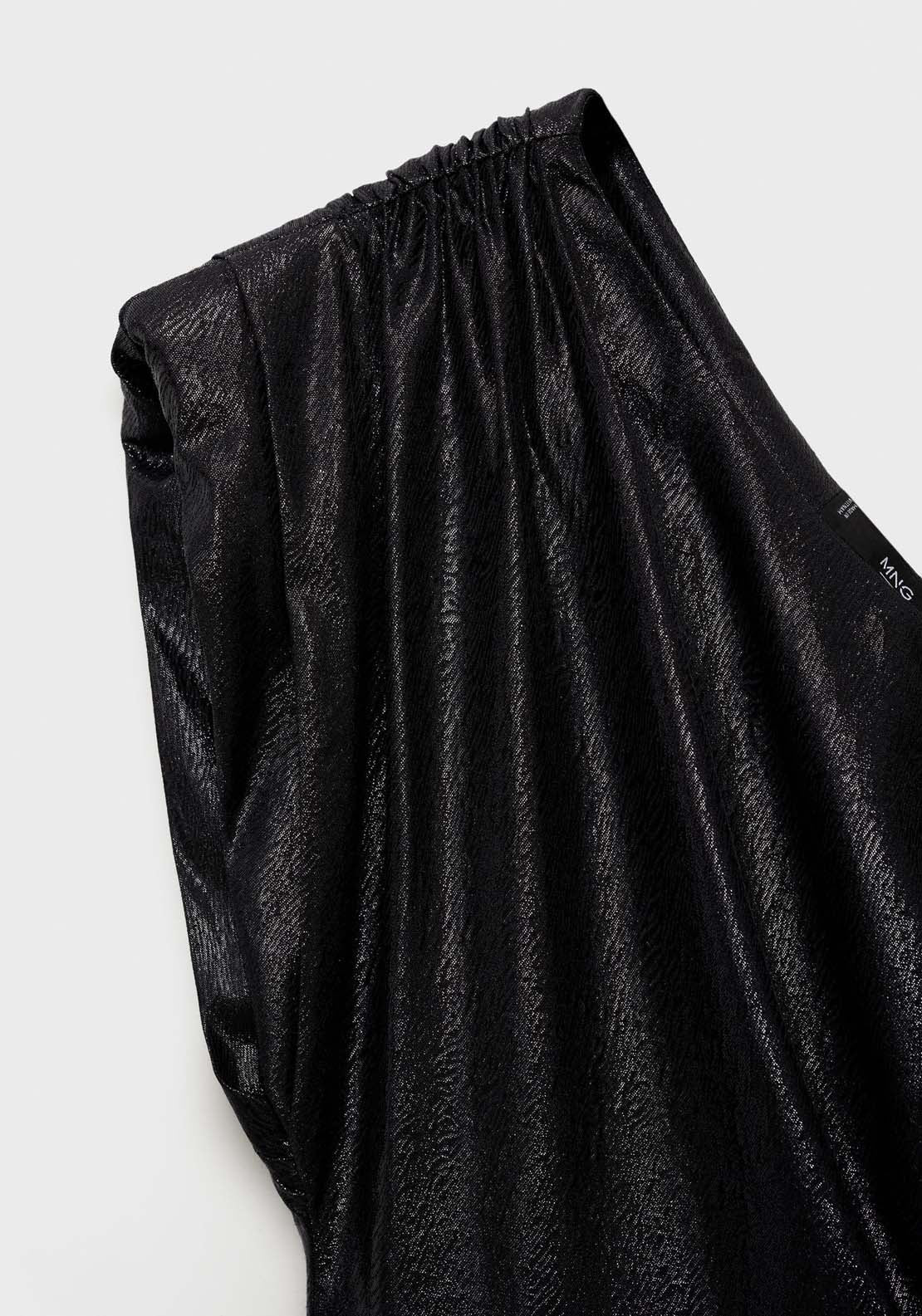 Mango Textured asymmetrical dress - Black 8 Shaws Department Stores