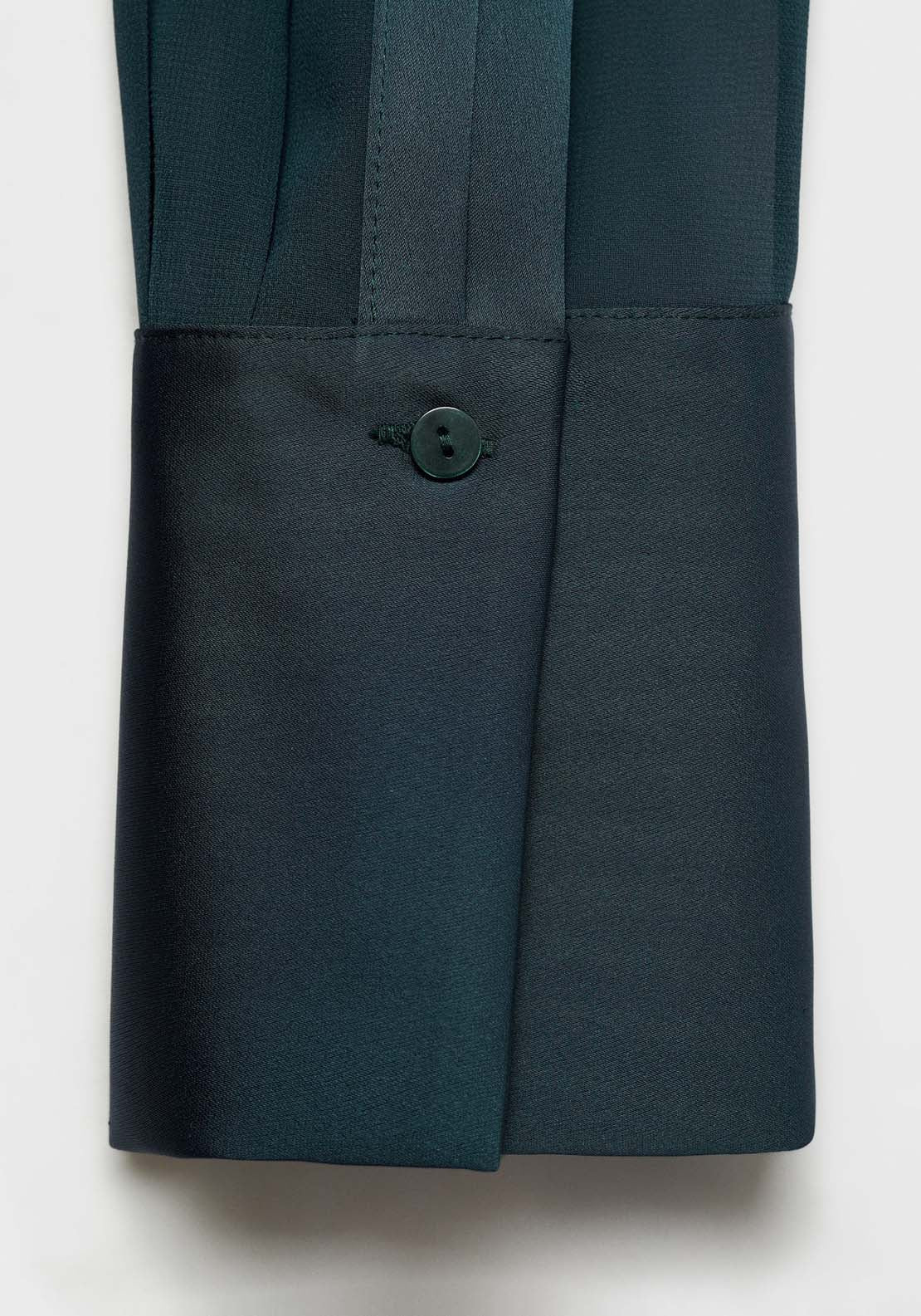 Mango Chiffon shirt with satin panels - Dark Blue 9 Shaws Department Stores