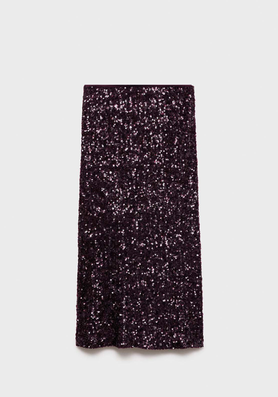 Mango Sequin midi skirt - Dark Red 8 Shaws Department Stores