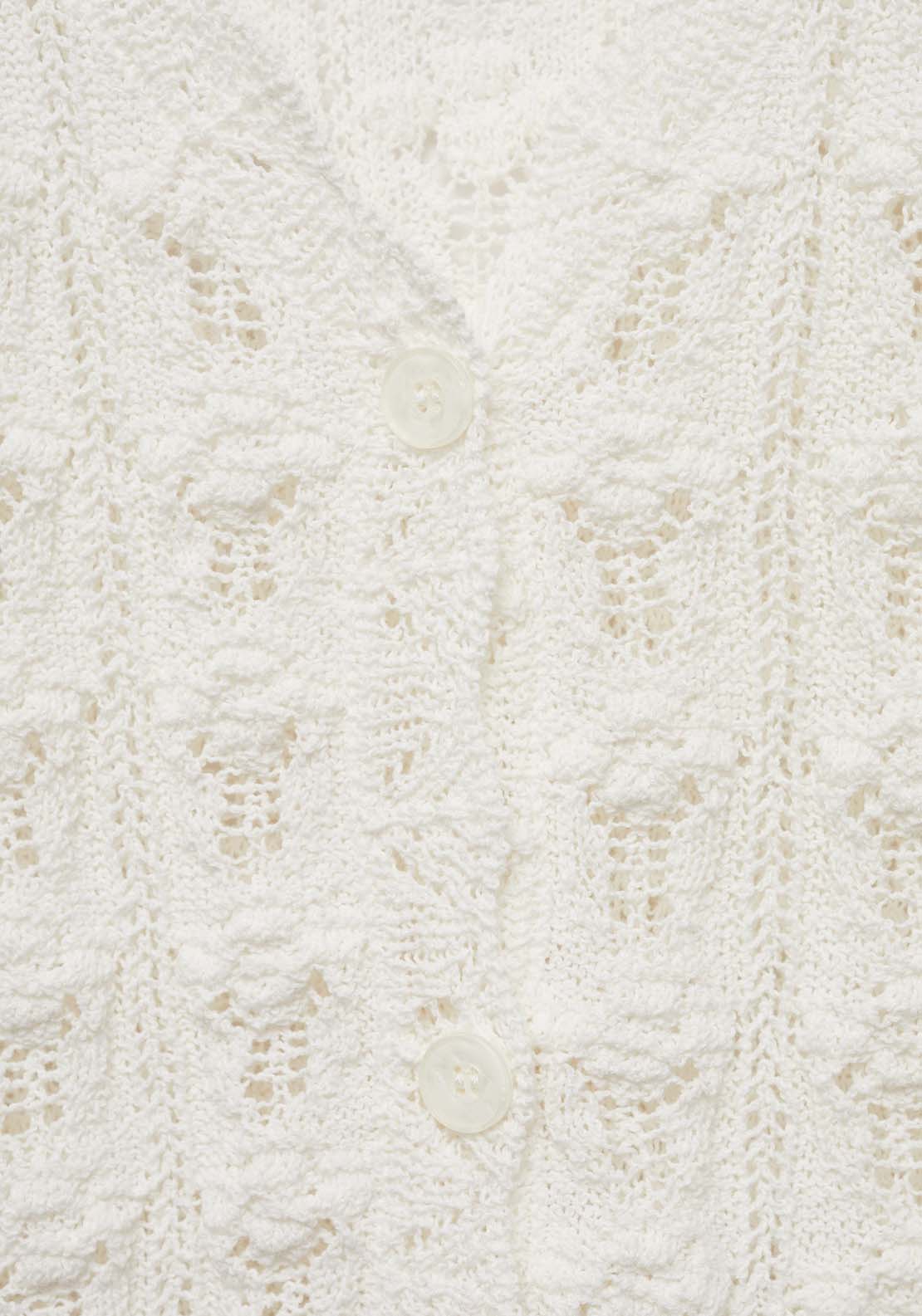 Mango Crochet knit cardigan 5 Shaws Department Stores