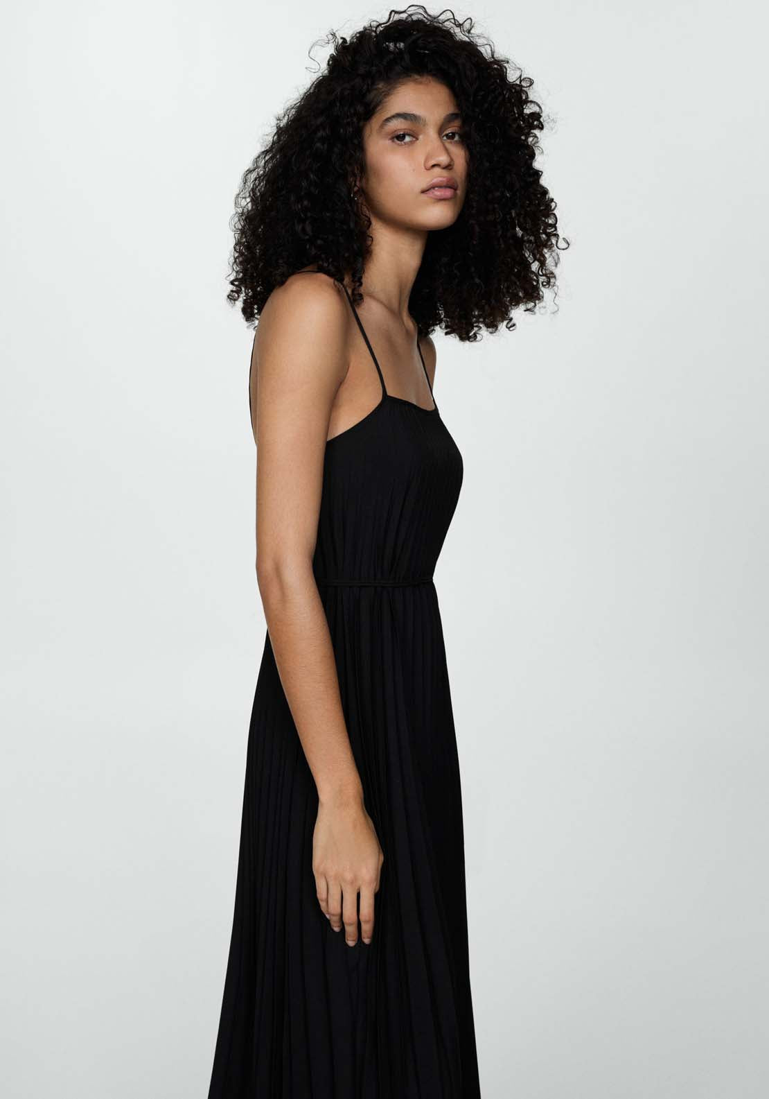 Mango Pleated dress with bow 2 Shaws Department Stores