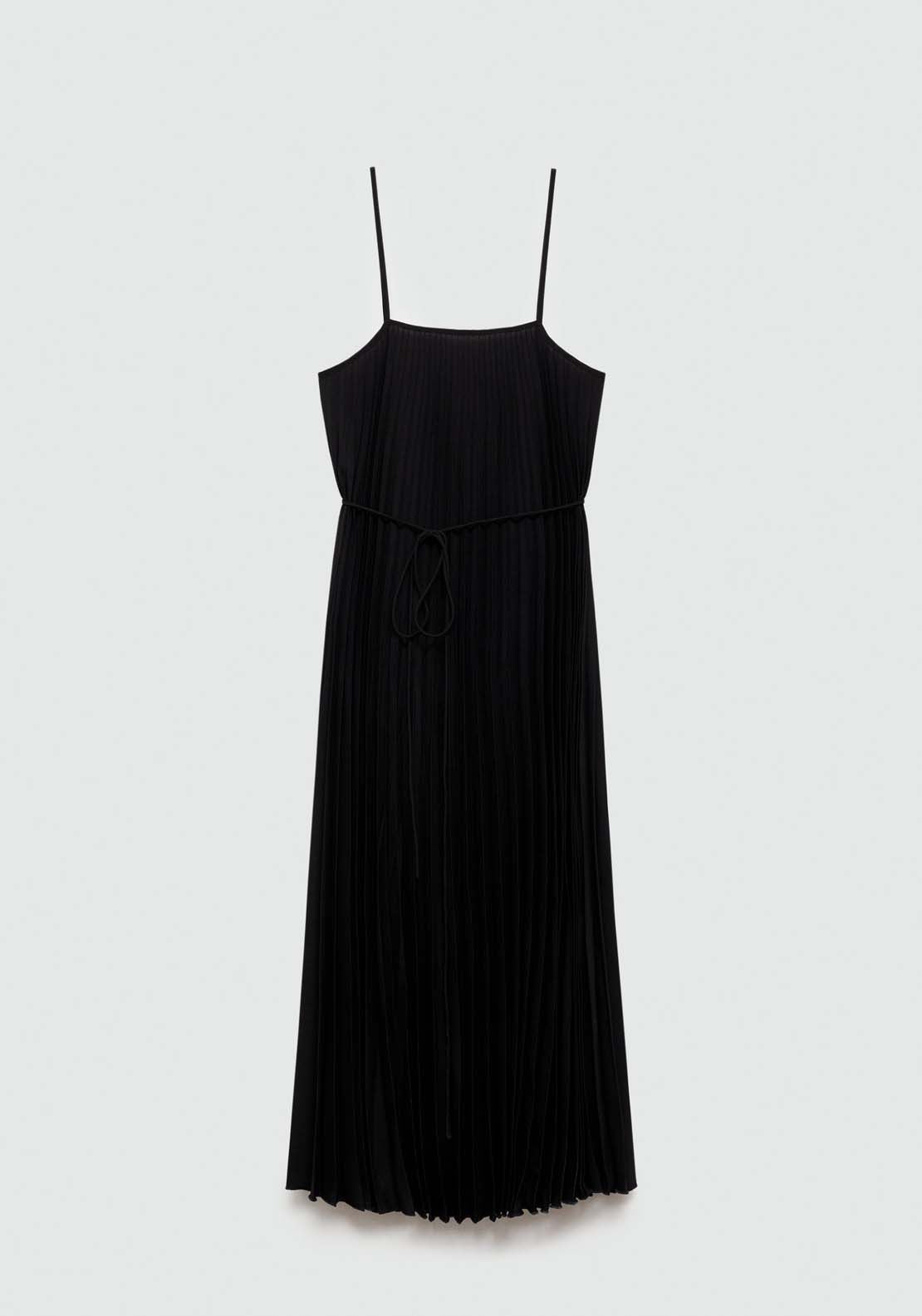 Mango Pleated dress with bow 8 Shaws Department Stores